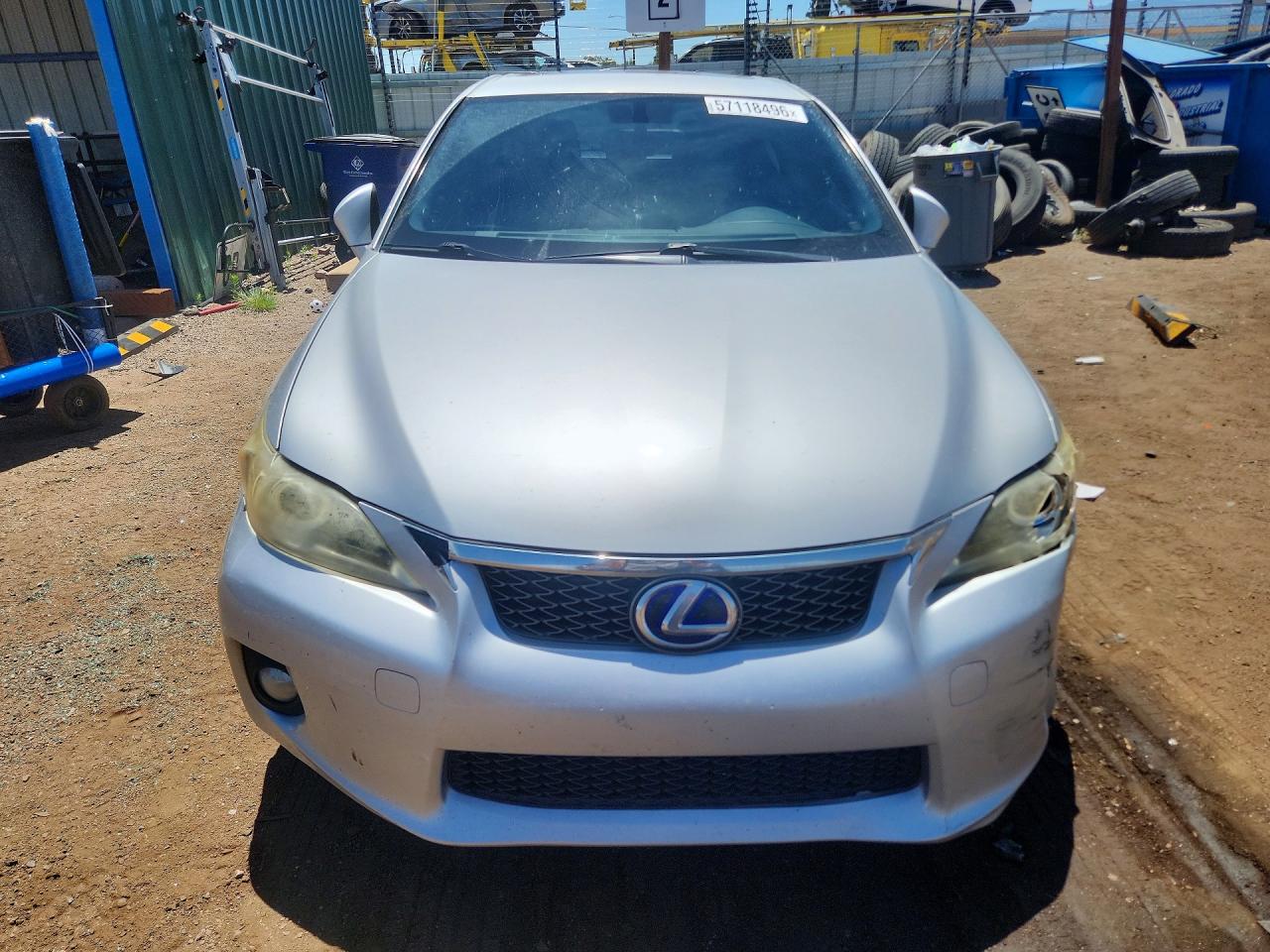 2012 Lexus Ct 200h Premium Silver vin: JTHKD5BH7C2074889