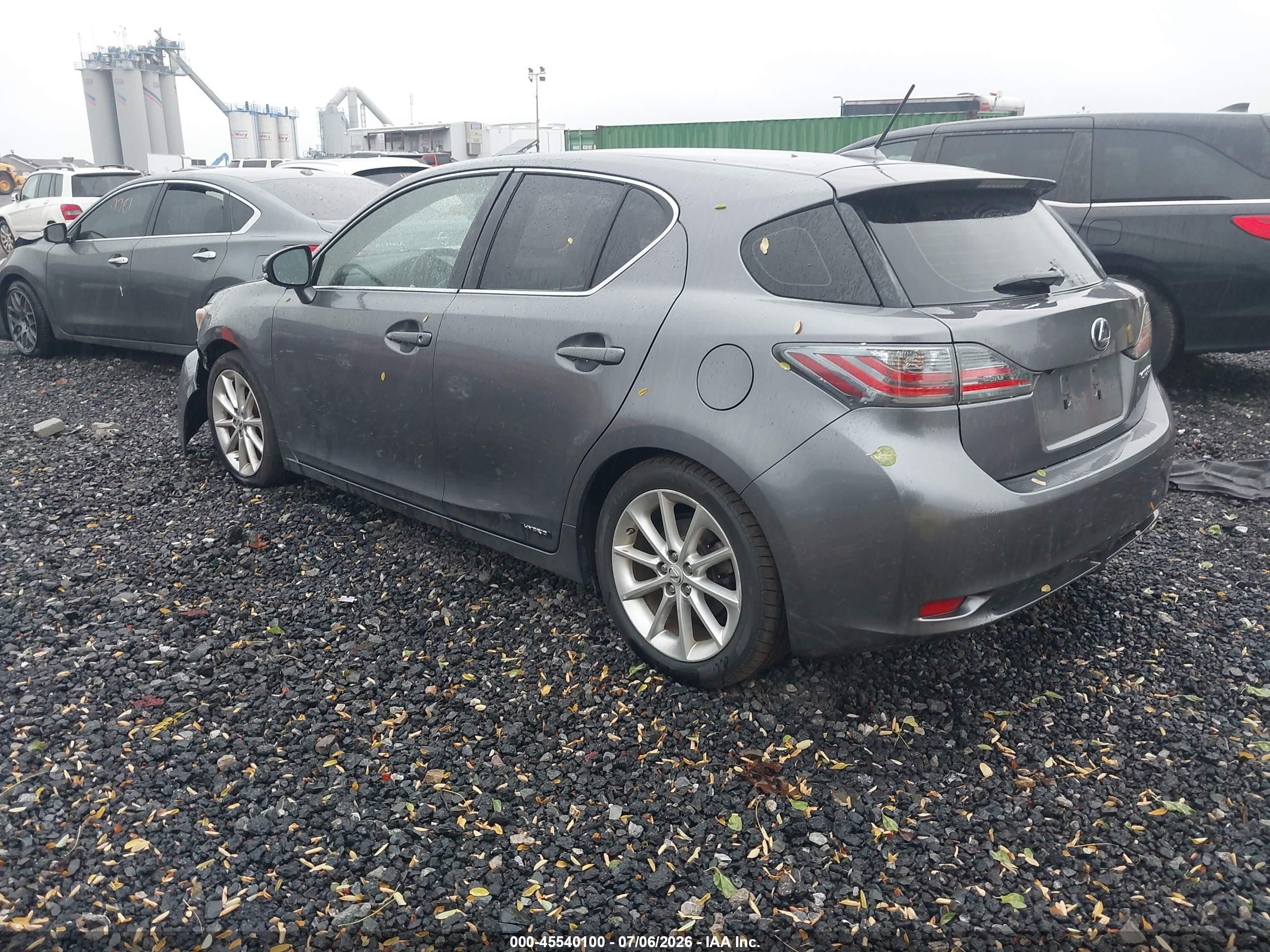 2012 Lexus Ct 200h Premium Gray vin: JTHKD5BH7C2078232