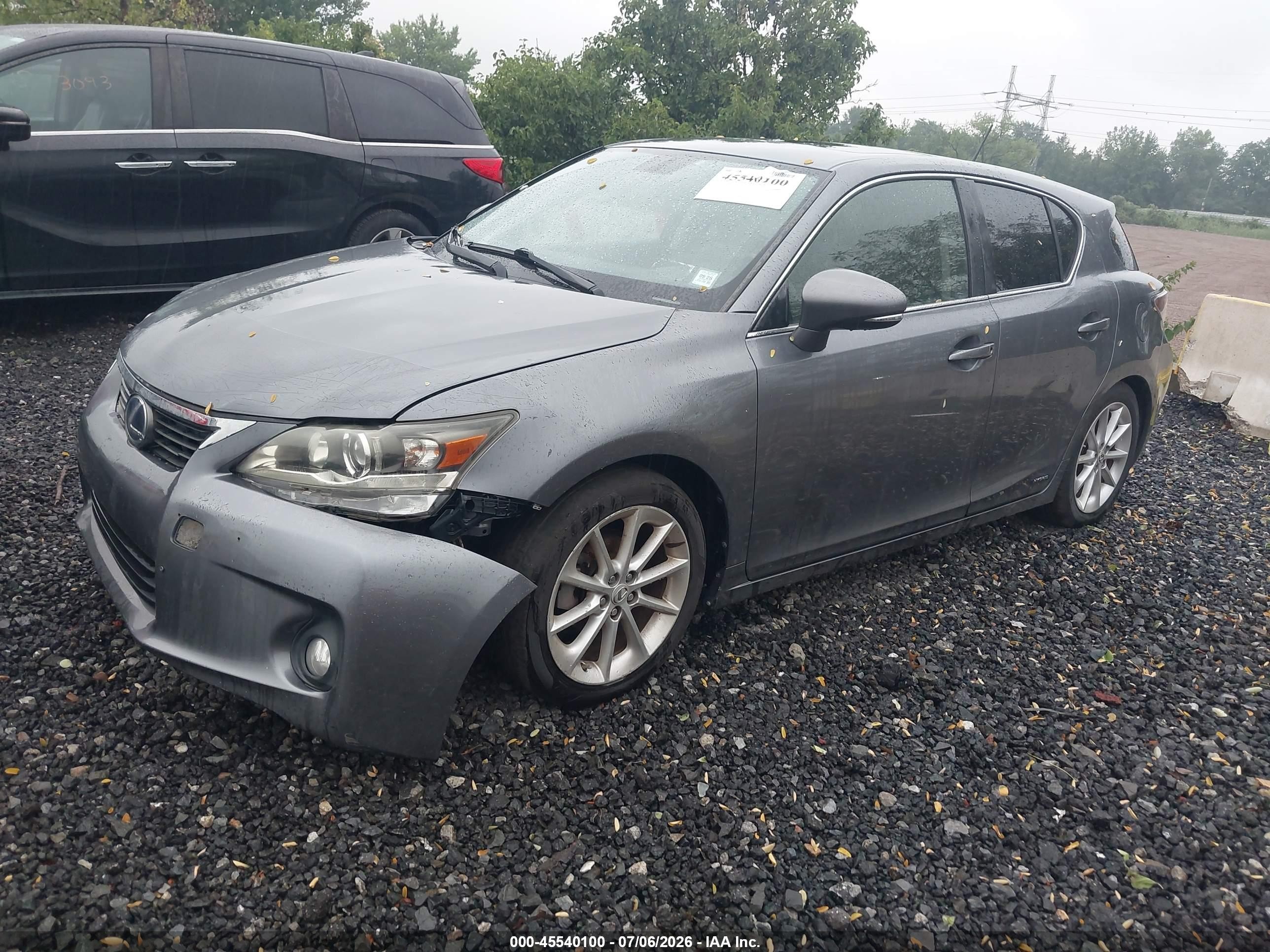 2012 Lexus Ct 200h Premium Gray vin: JTHKD5BH7C2078232