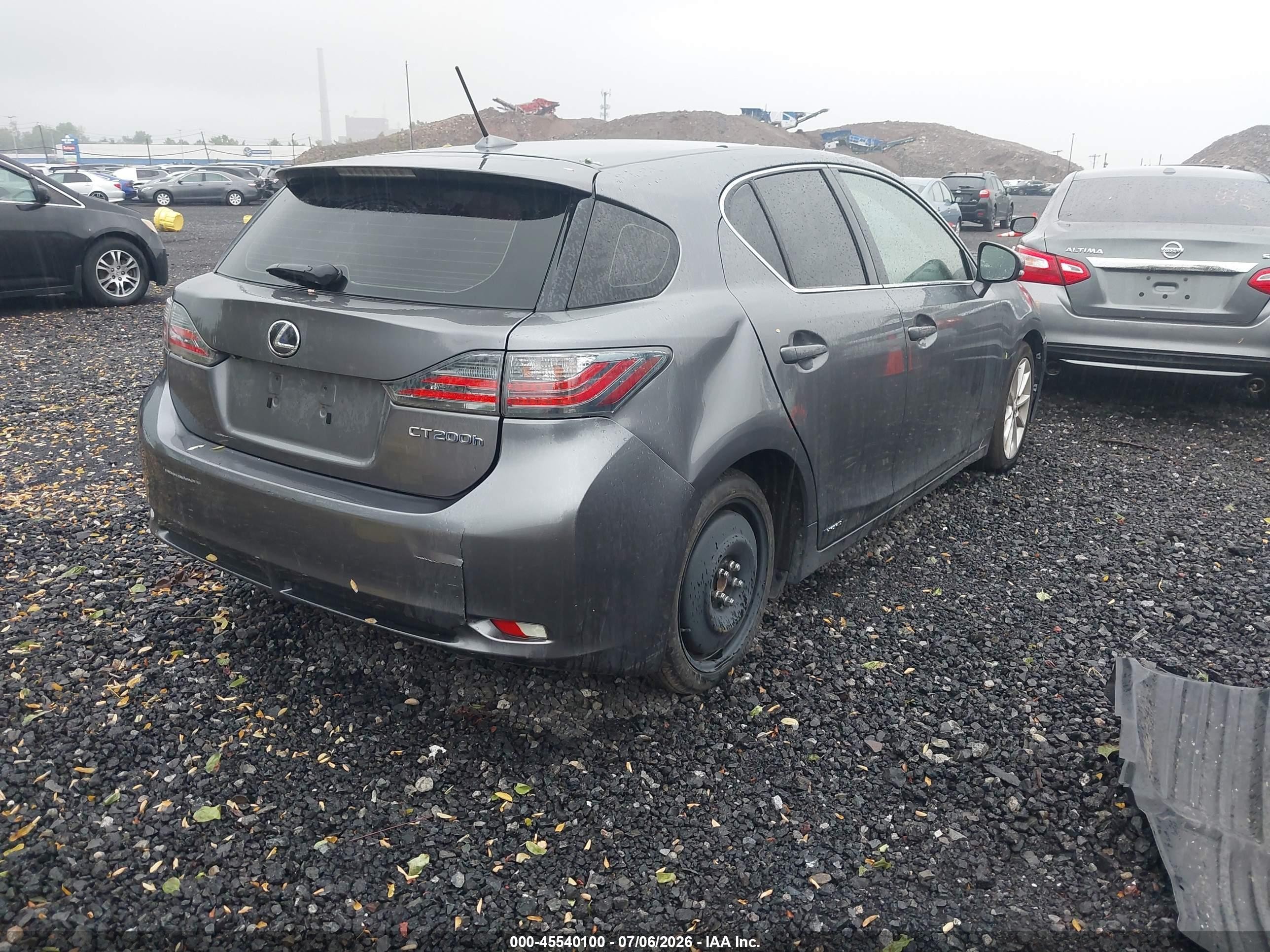 2012 Lexus Ct 200h Premium Gray vin: JTHKD5BH7C2078232