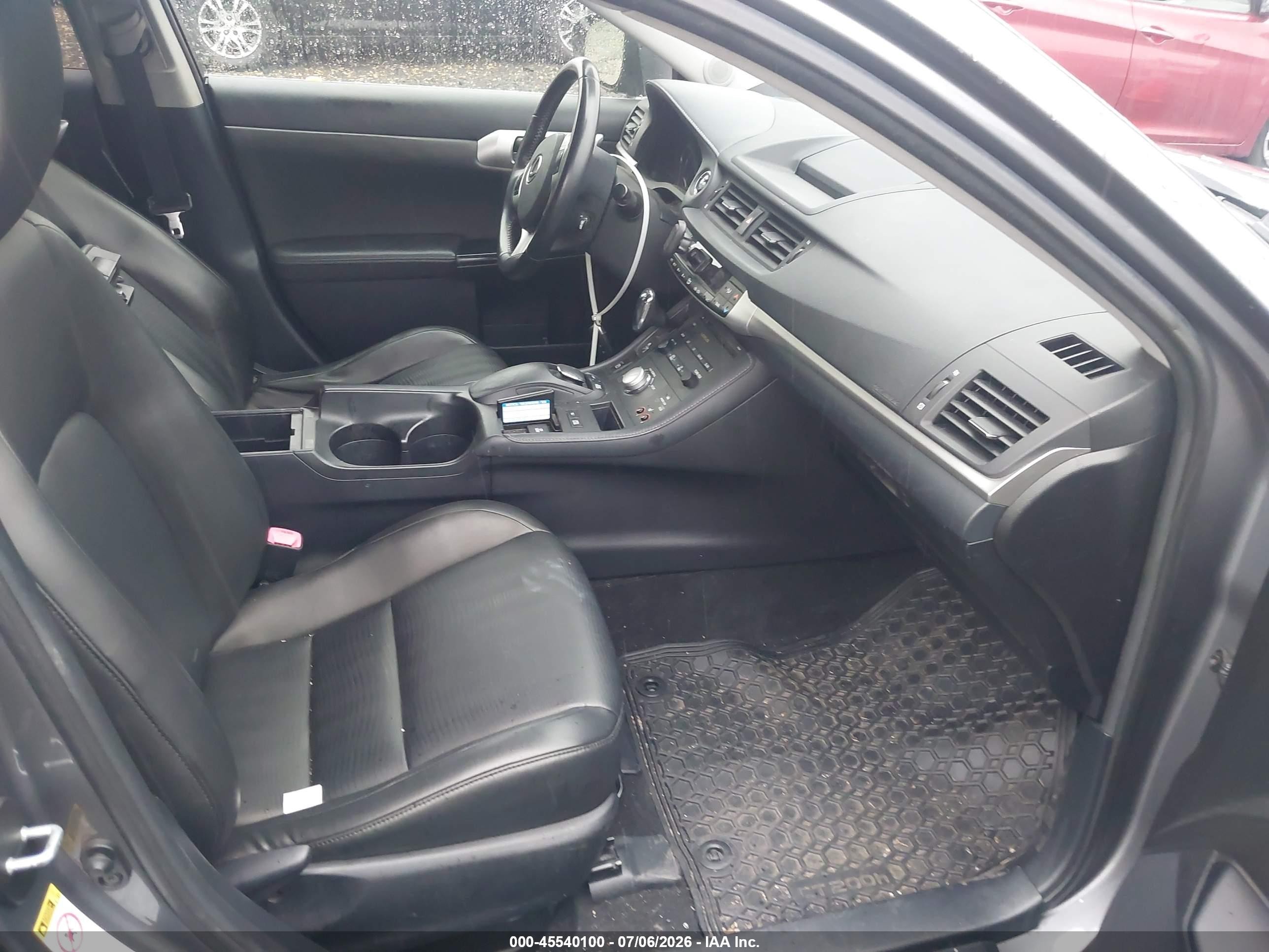 2012 Lexus Ct 200h Premium Gray vin: JTHKD5BH7C2078232