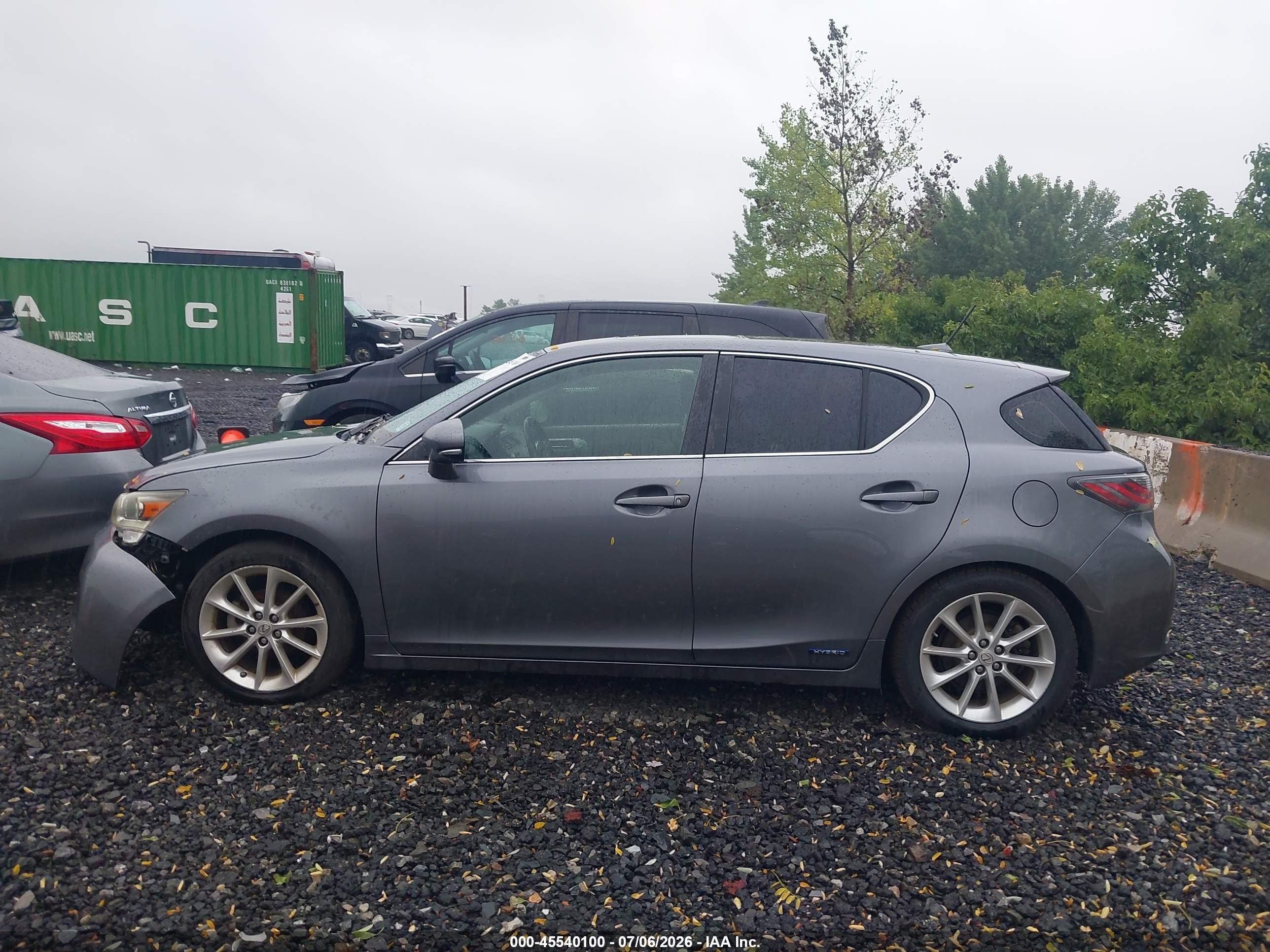 2012 Lexus Ct 200h Premium Gray vin: JTHKD5BH7C2078232