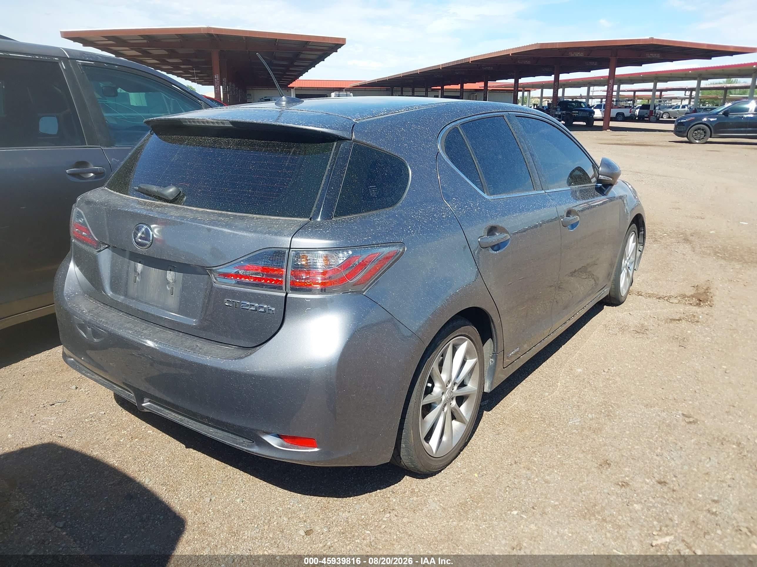 2012 Lexus Ct 200h Premium Серый vin: JTHKD5BH7C2081888