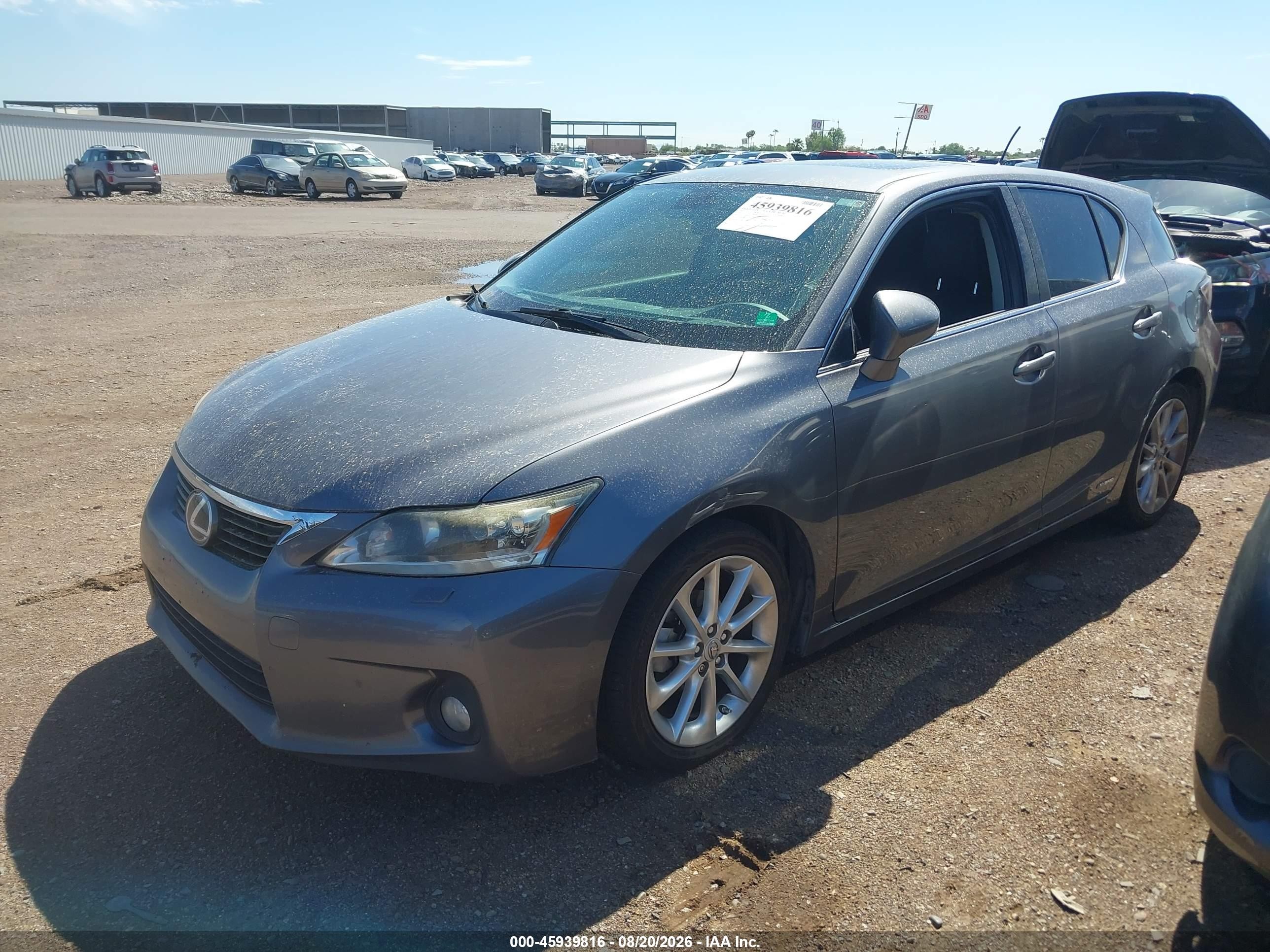 2012 Lexus Ct 200h Premium Серый vin: JTHKD5BH7C2081888
