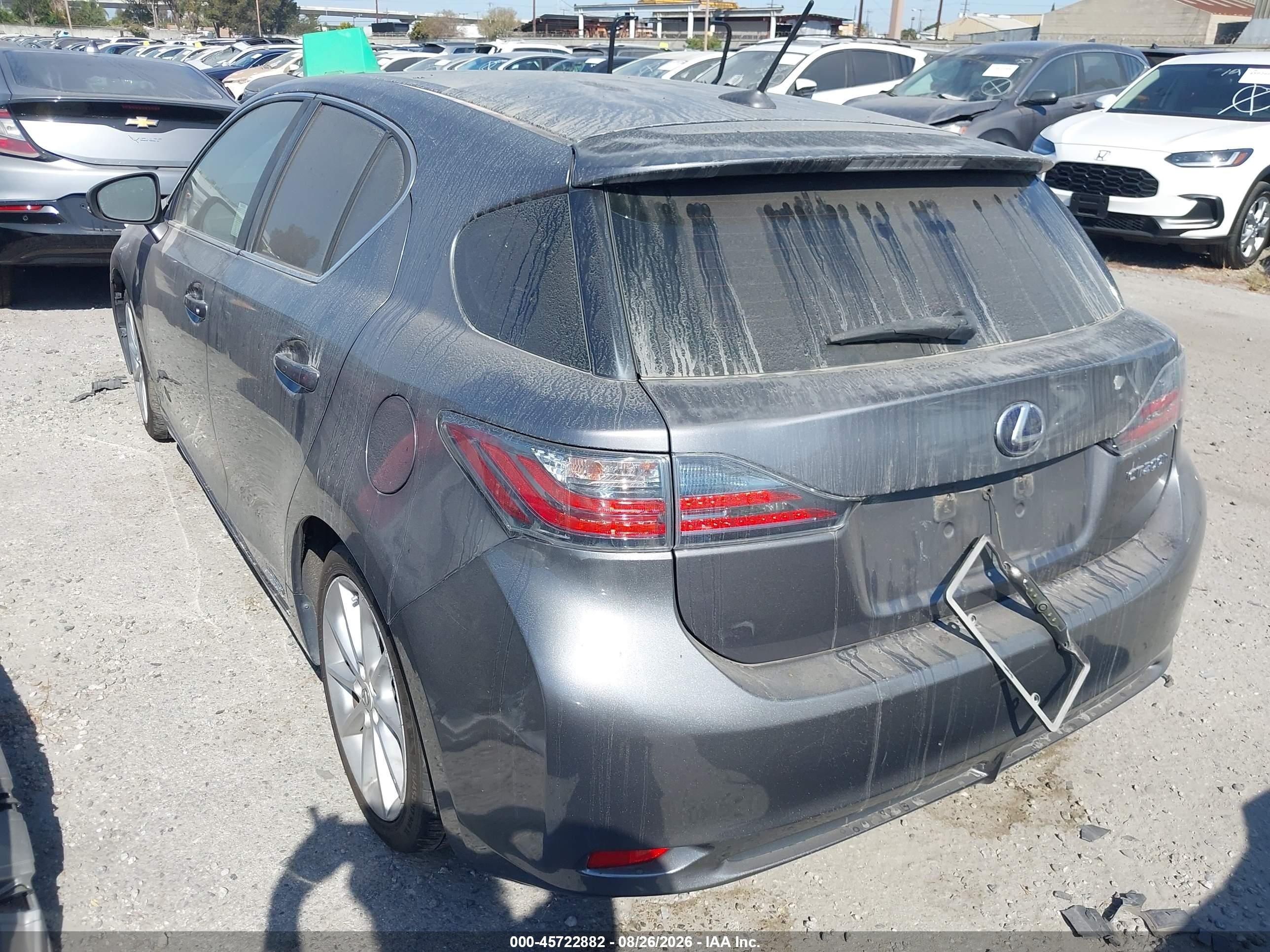 2012 Lexus Ct 200h Premium Gray vin: JTHKD5BH7C2091451
