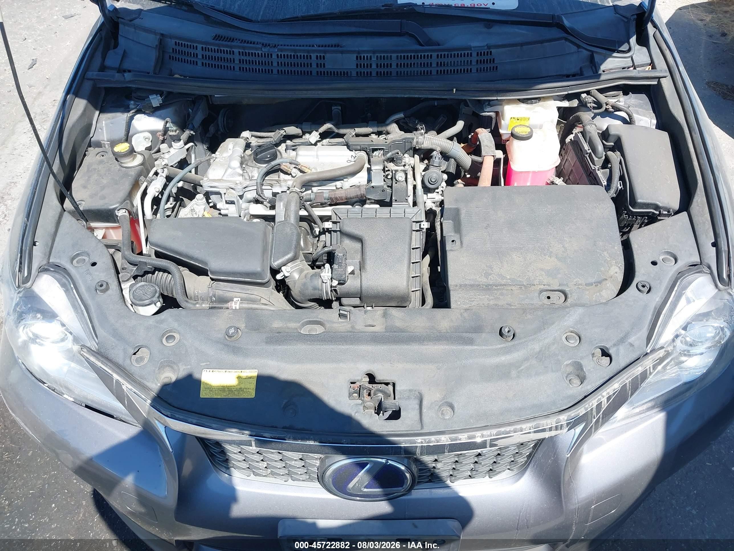 2012 Lexus Ct 200h Premium Gray vin: JTHKD5BH7C2091451