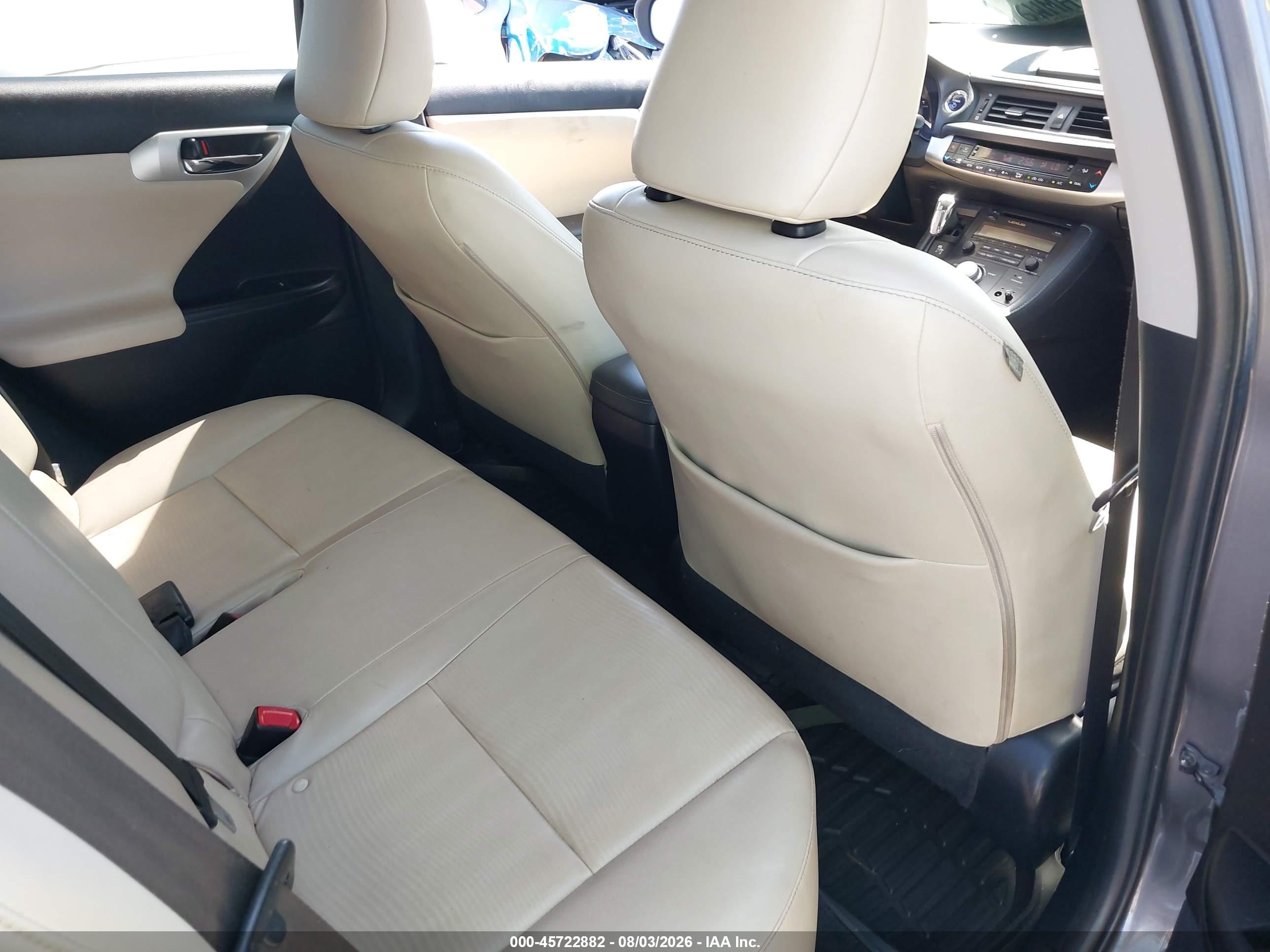 2012 Lexus Ct 200h Premium Gray vin: JTHKD5BH7C2091451