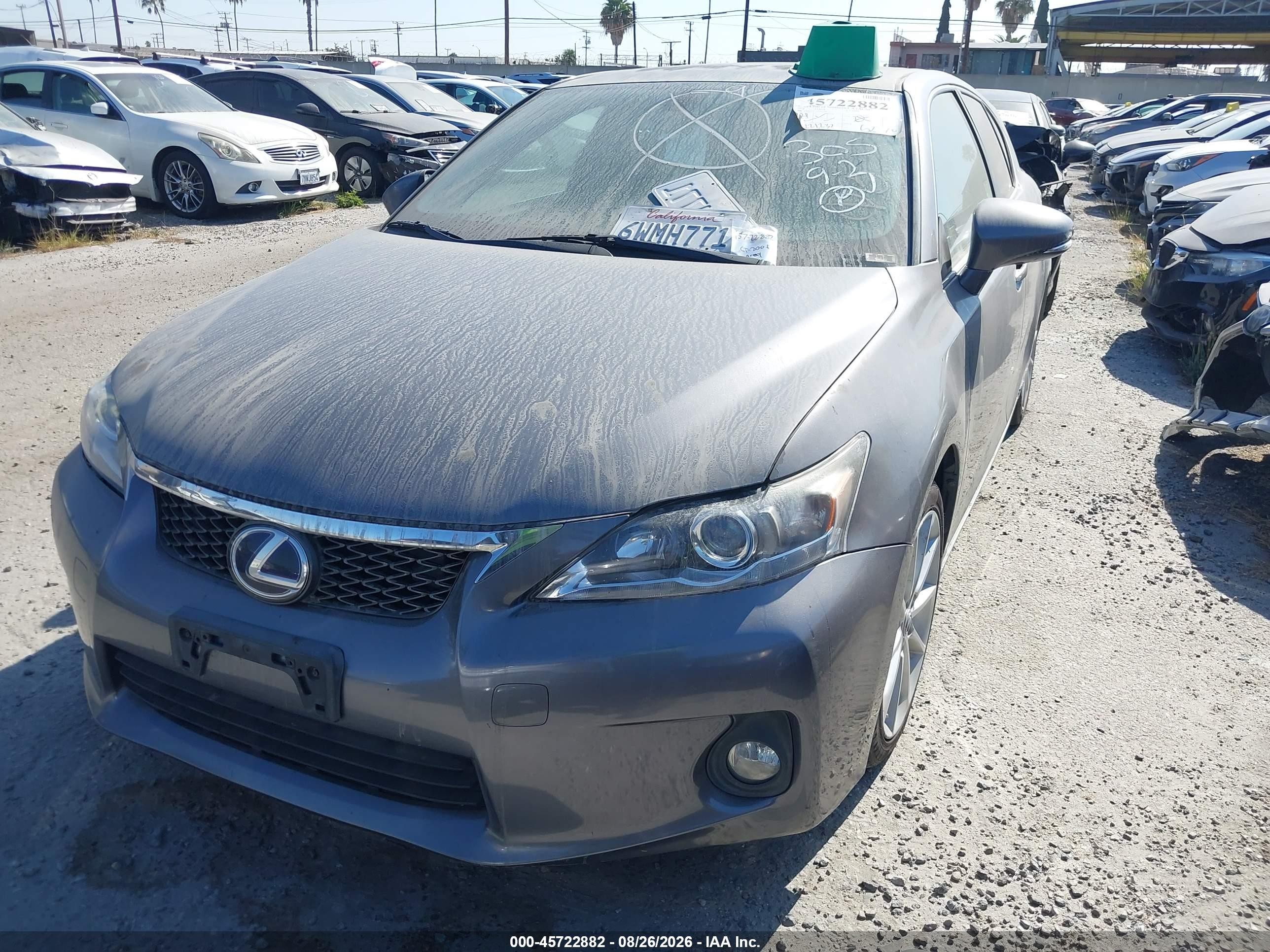 2012 Lexus Ct 200h Premium Gray vin: JTHKD5BH7C2091451