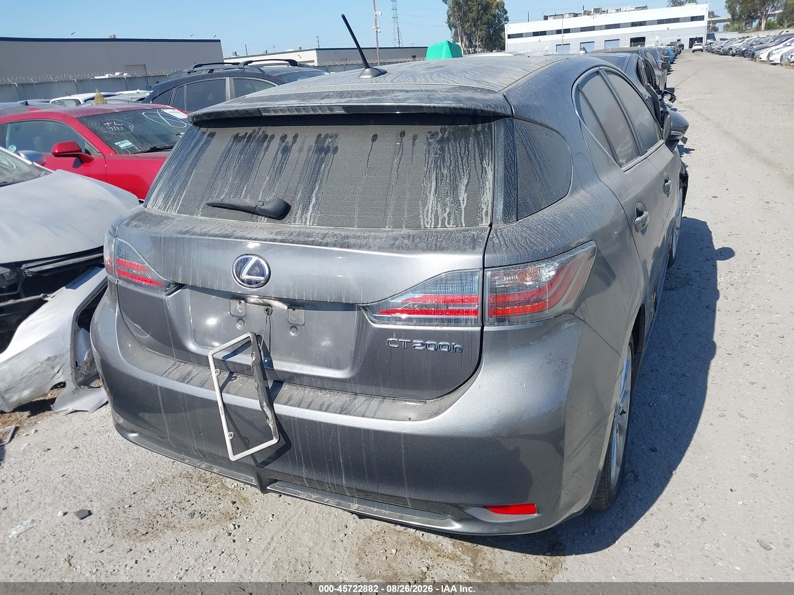2012 Lexus Ct 200h Premium Gray vin: JTHKD5BH7C2091451