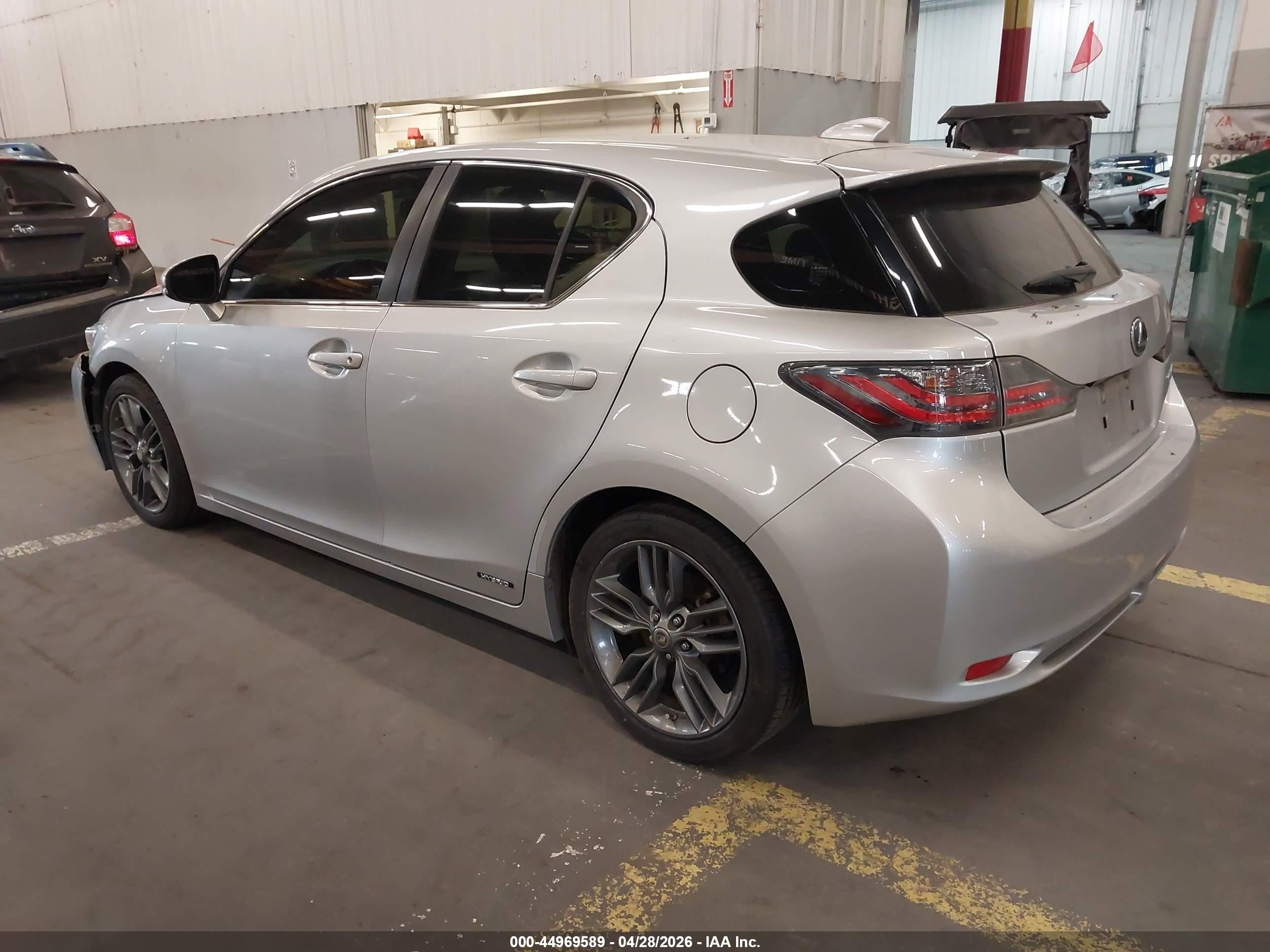 2013 Lexus Ct 200h   Silver vin: JTHKD5BH7D2129939