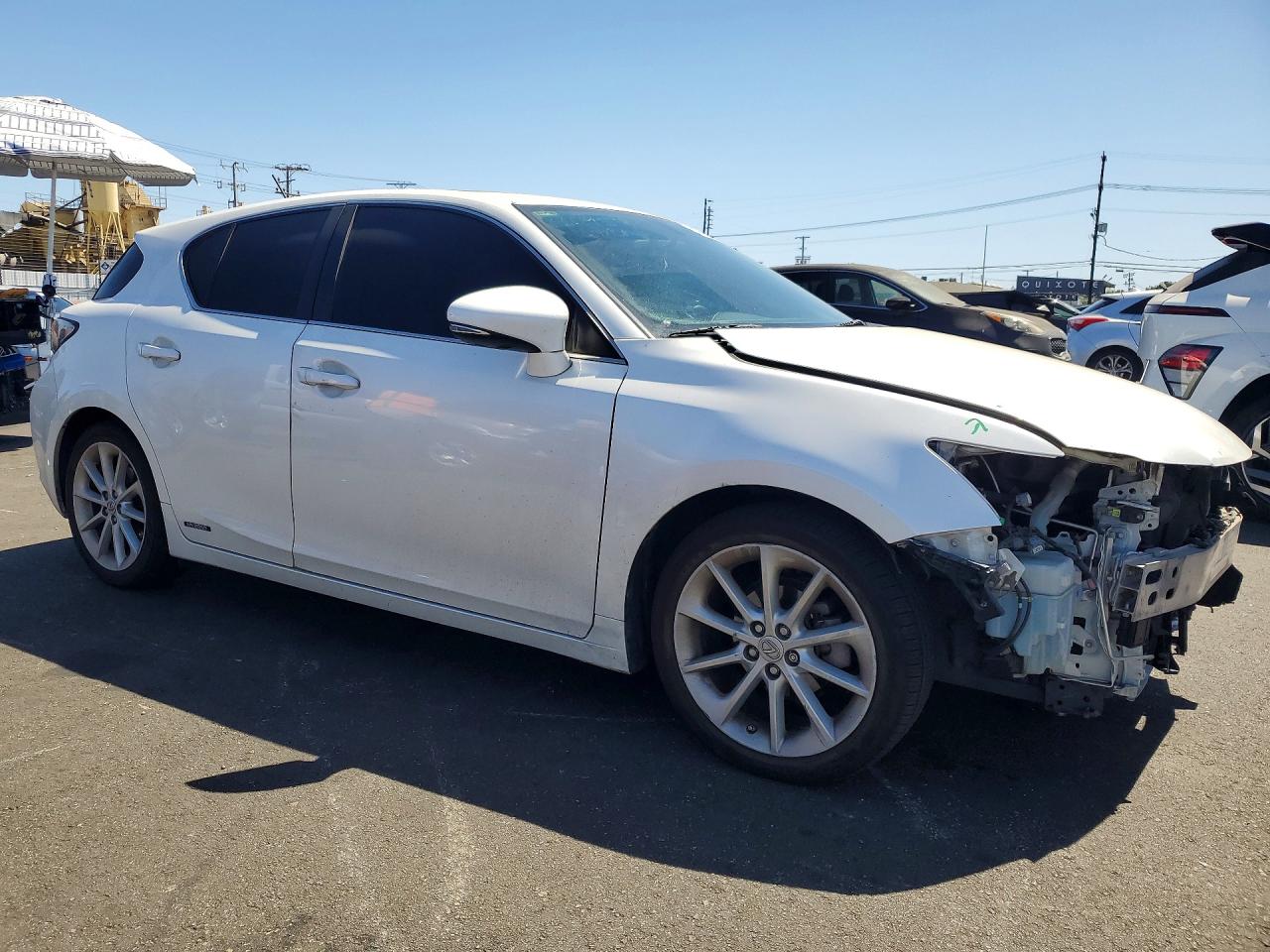 2013 Lexus Ct 200 White vin: JTHKD5BH7D2157952
