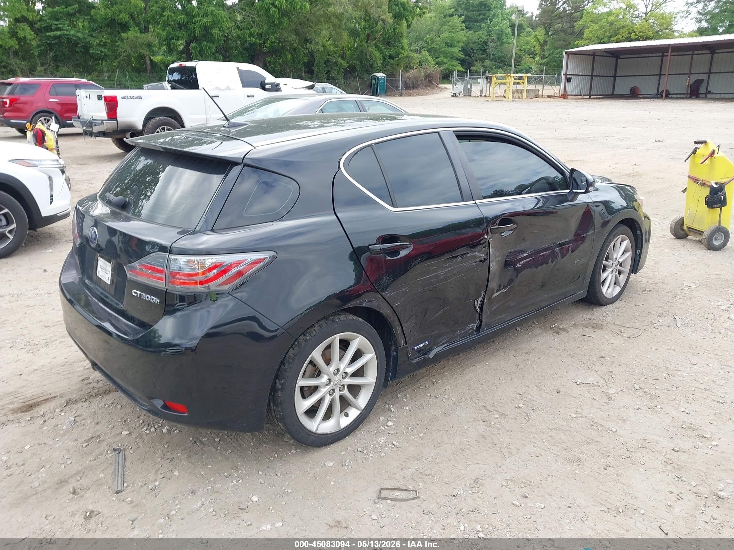 2013 Lexus Ct 200h Black vin: JTHKD5BH7D2164836
