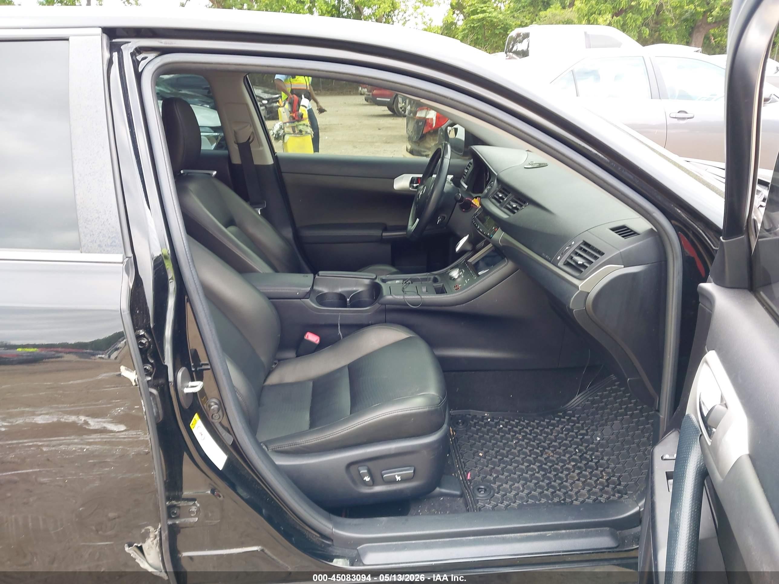 2013 Lexus Ct 200h Black vin: JTHKD5BH7D2164836