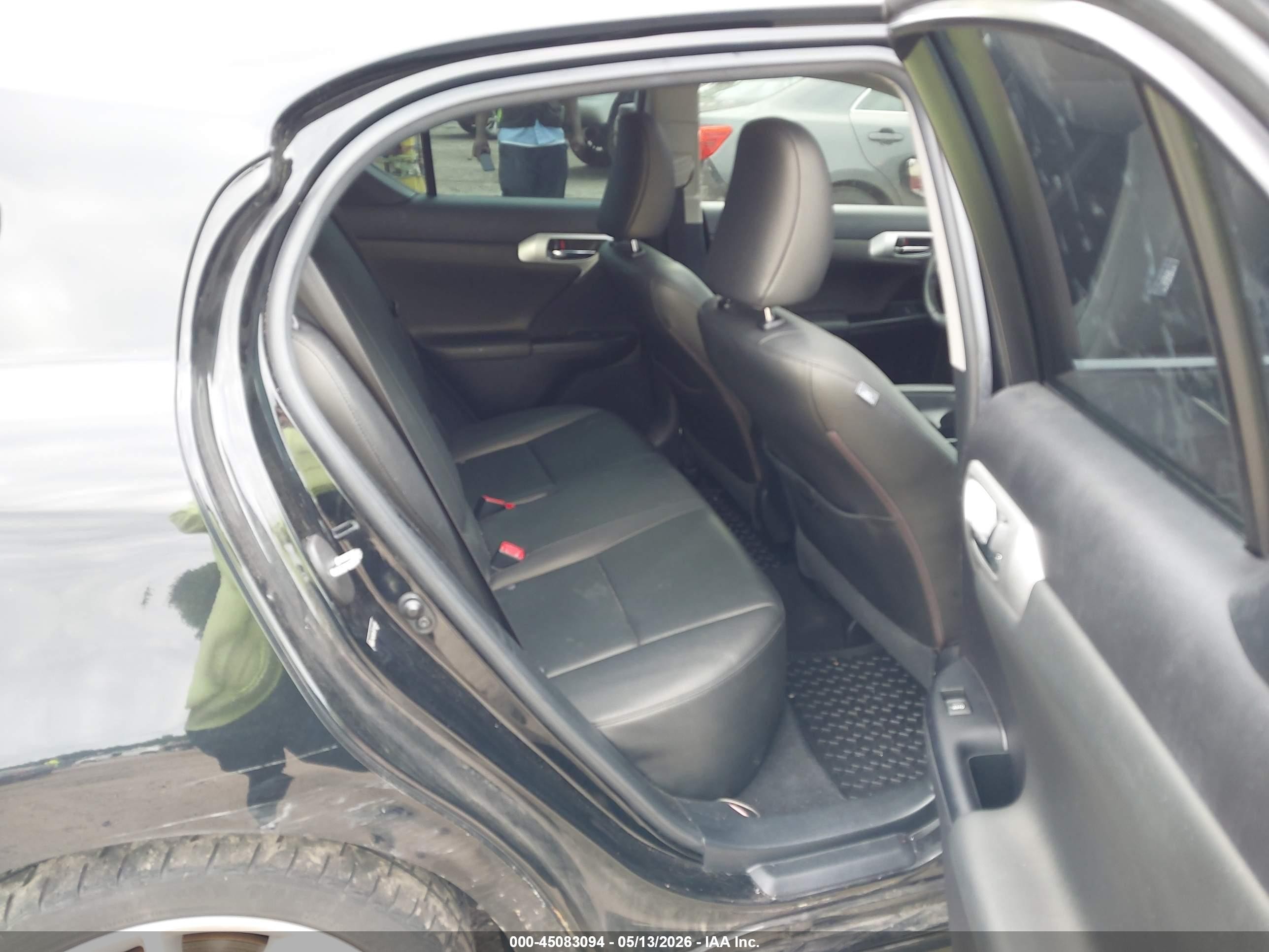 2013 Lexus Ct 200h Black vin: JTHKD5BH7D2164836