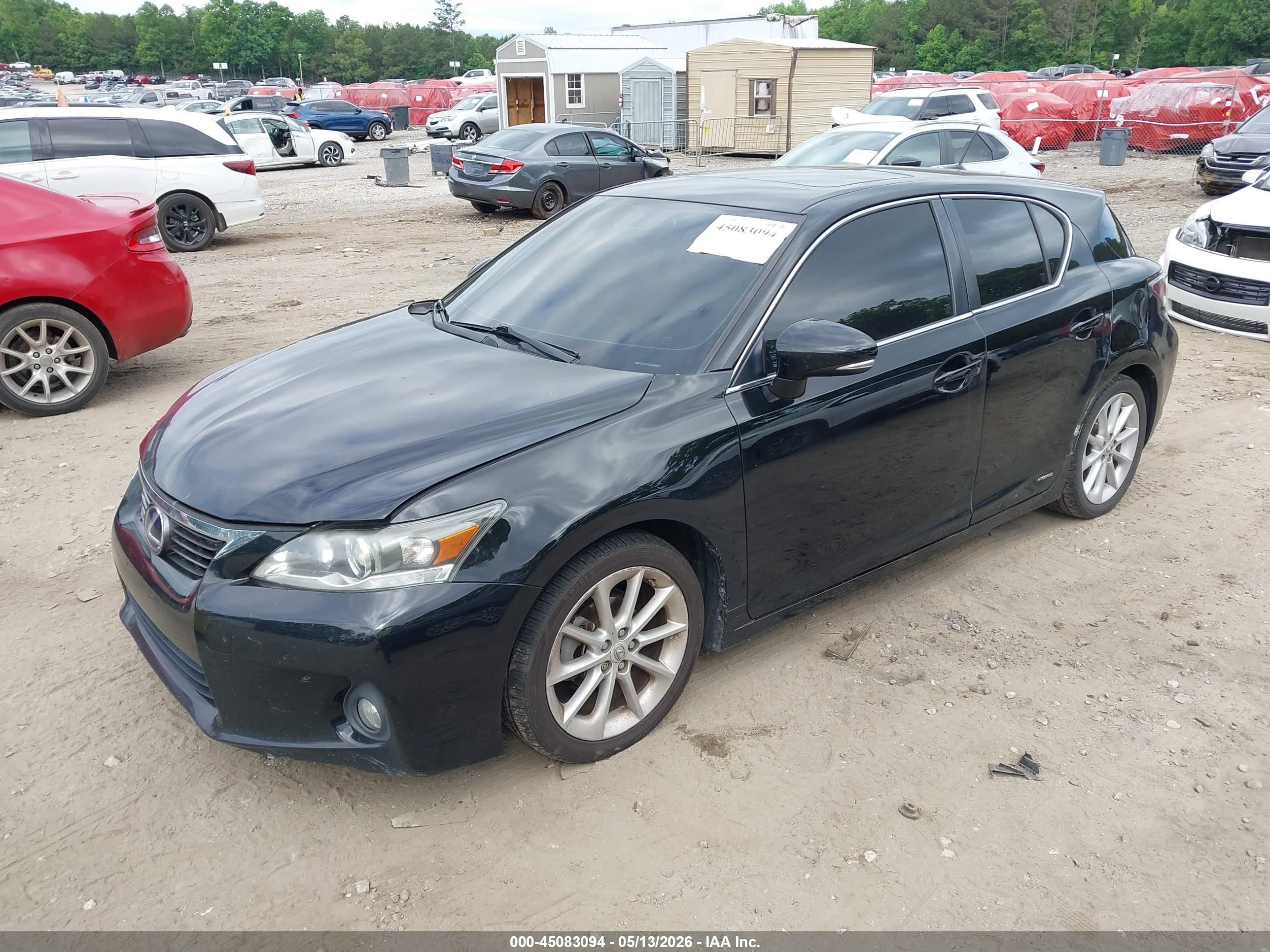 2013 Lexus Ct 200h Black vin: JTHKD5BH7D2164836