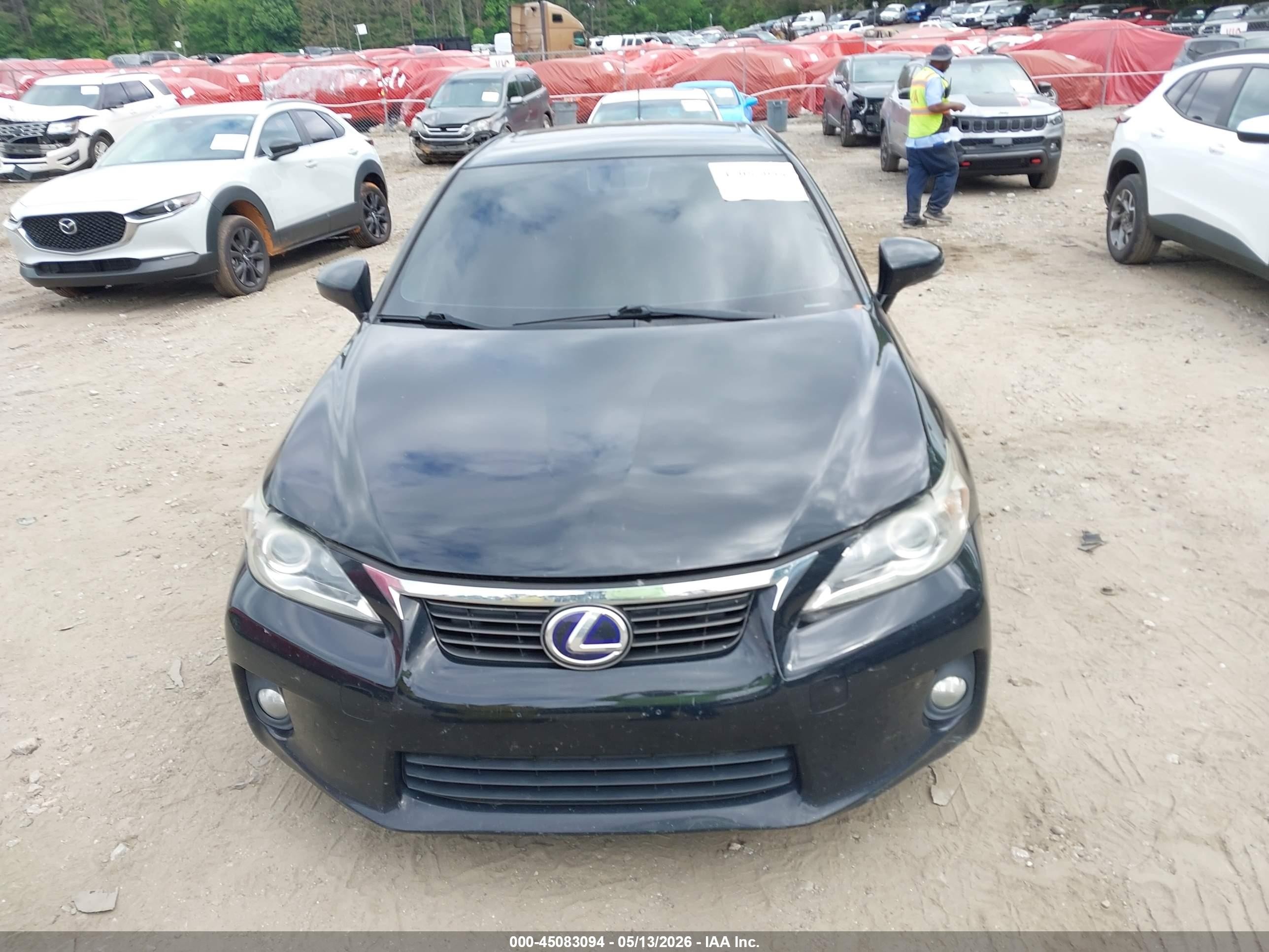2013 Lexus Ct 200h Black vin: JTHKD5BH7D2164836