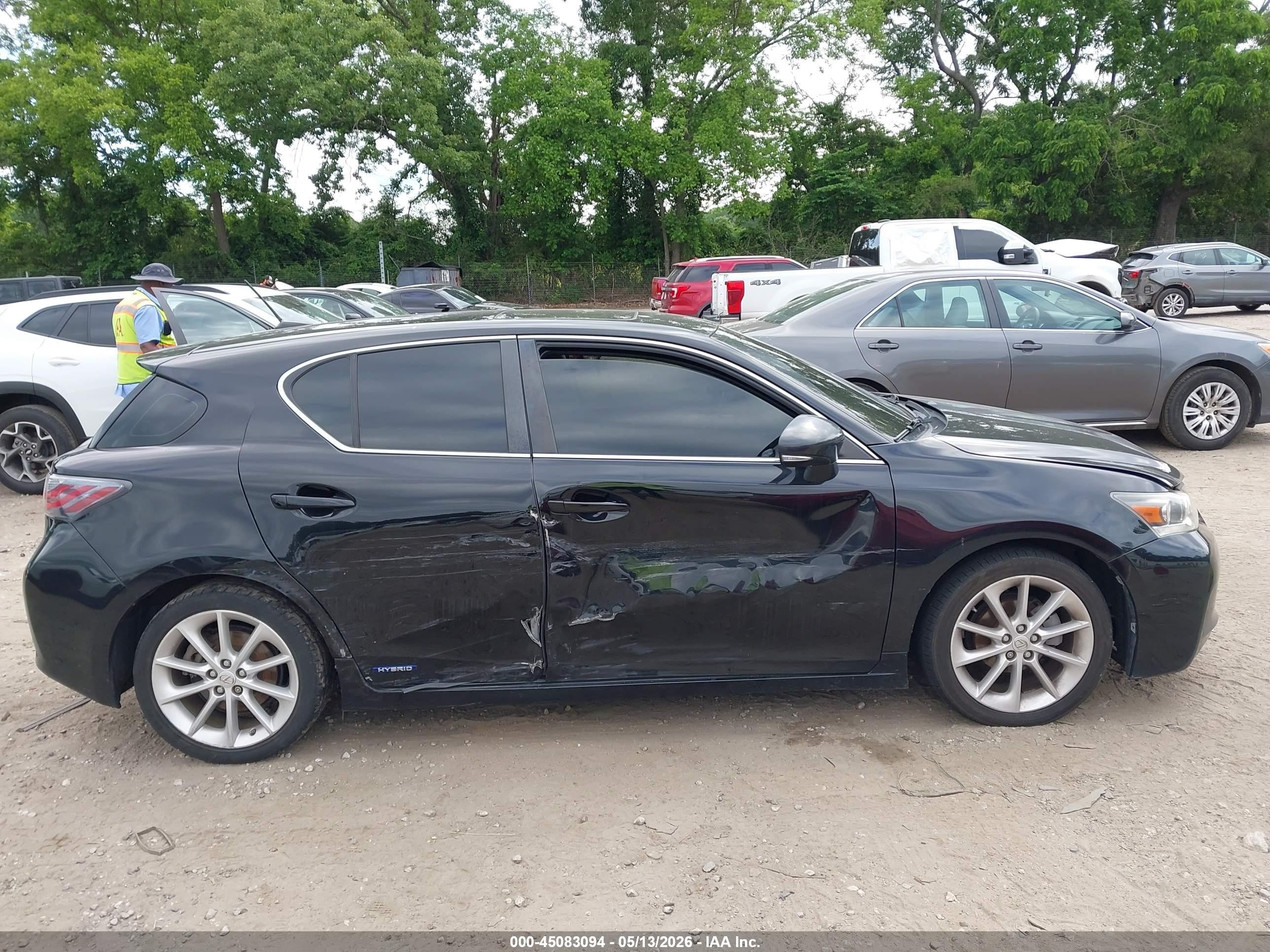 2013 Lexus Ct 200h Black vin: JTHKD5BH7D2164836