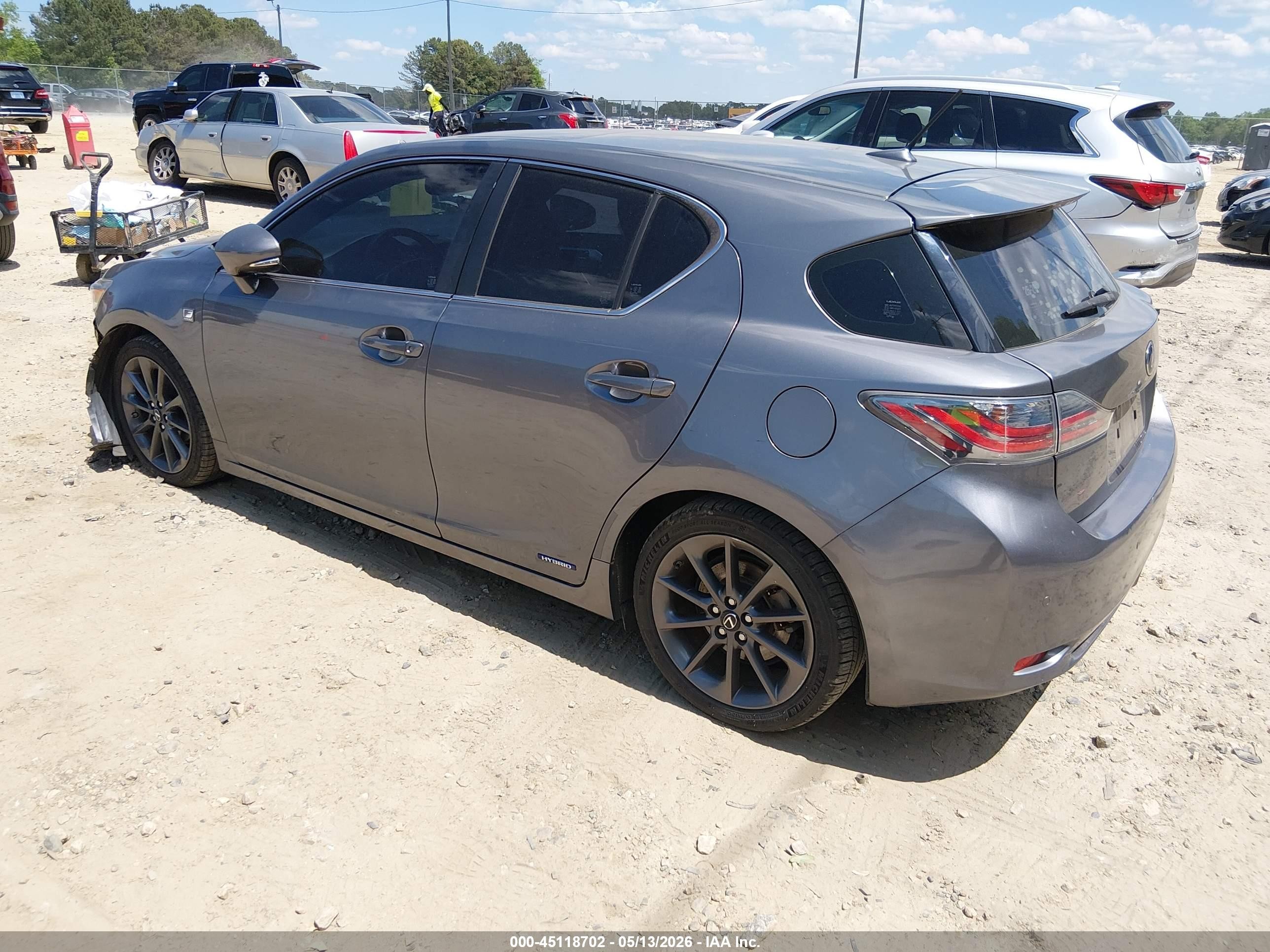2013 Lexus Ct 200h   Gray vin: JTHKD5BH7D2169020