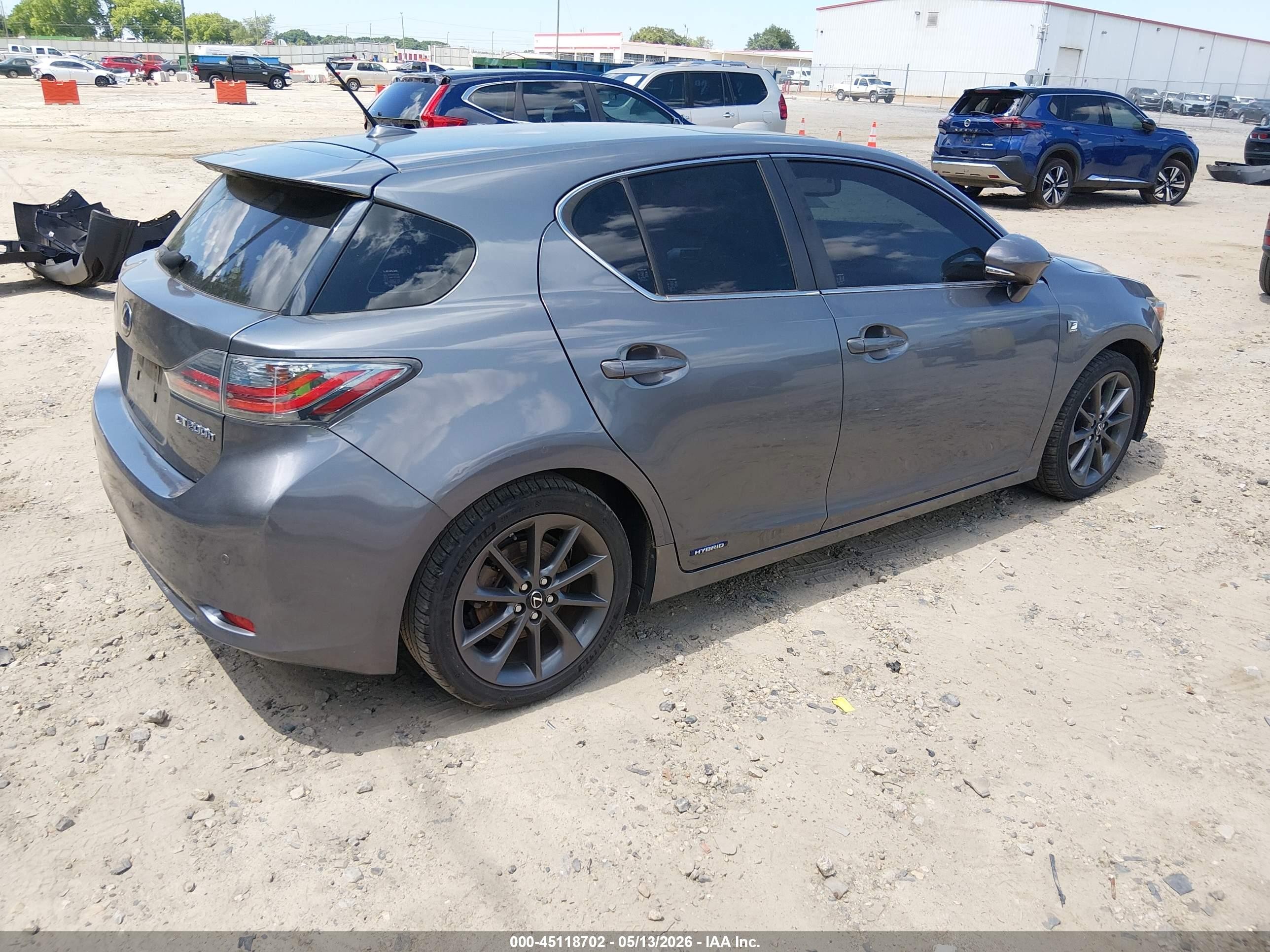 2013 Lexus Ct 200h   Gray vin: JTHKD5BH7D2169020