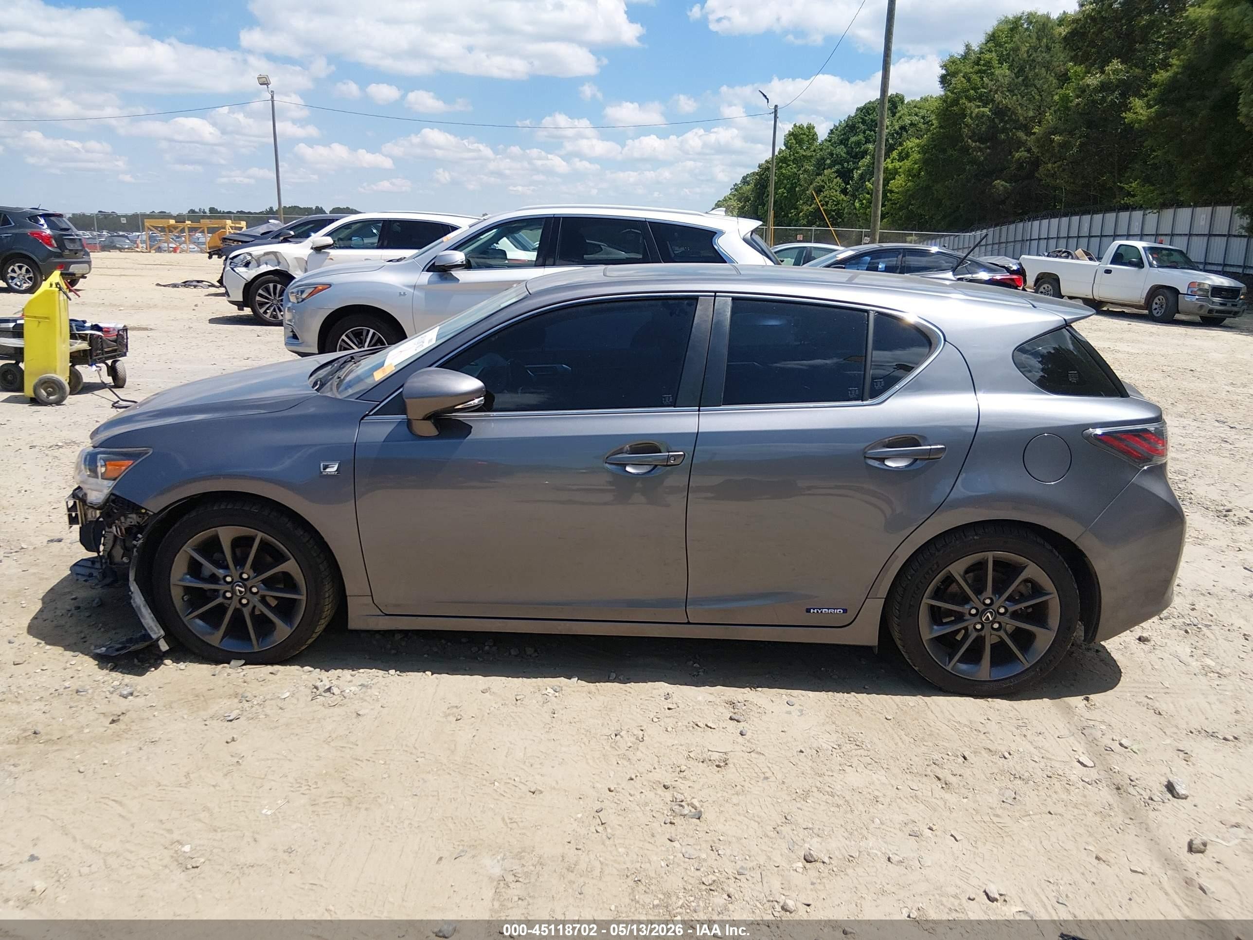 2013 Lexus Ct 200h   Gray vin: JTHKD5BH7D2169020