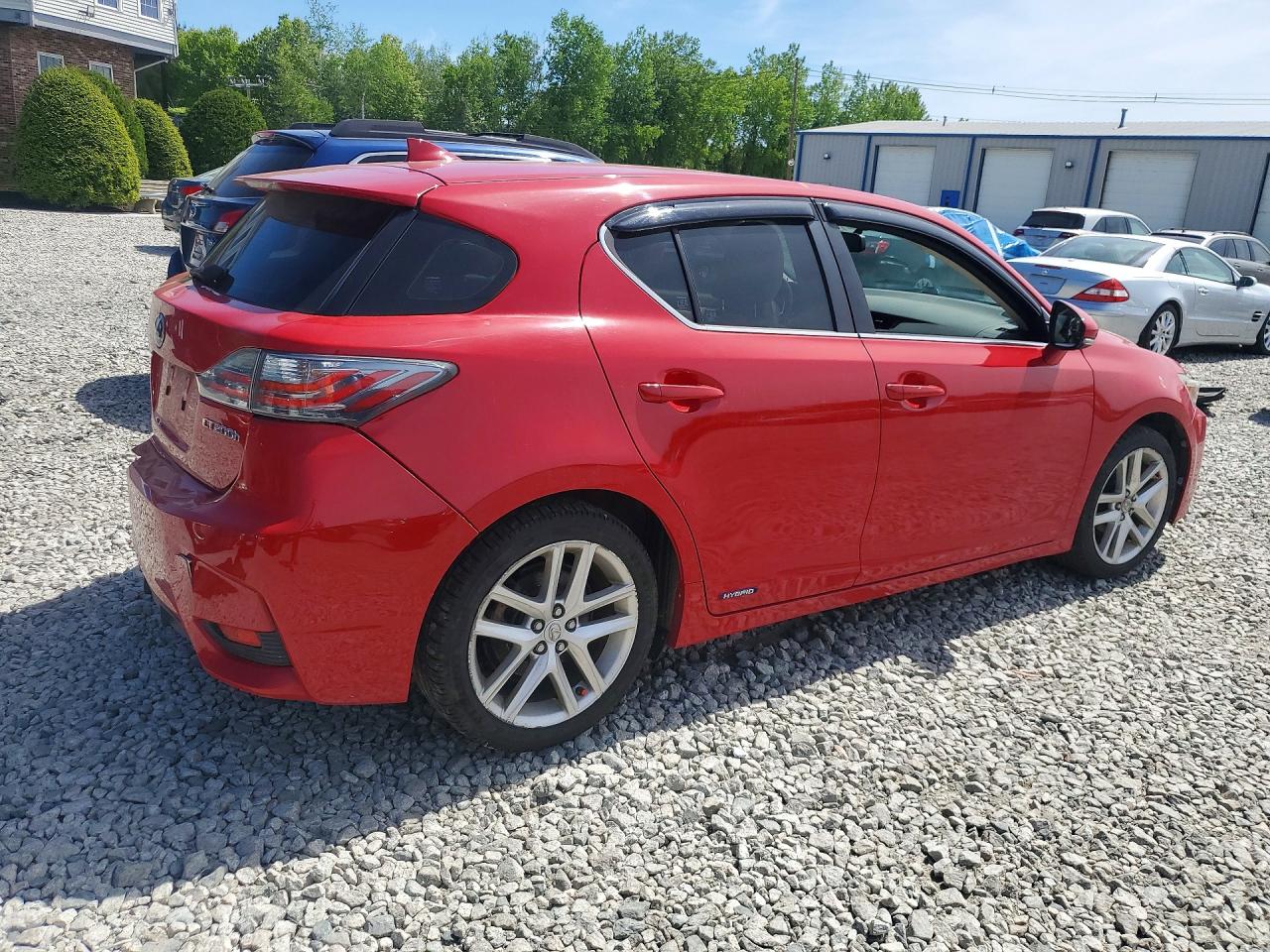 2014 Lexus Ct 200 Red vin: JTHKD5BH7E2191004