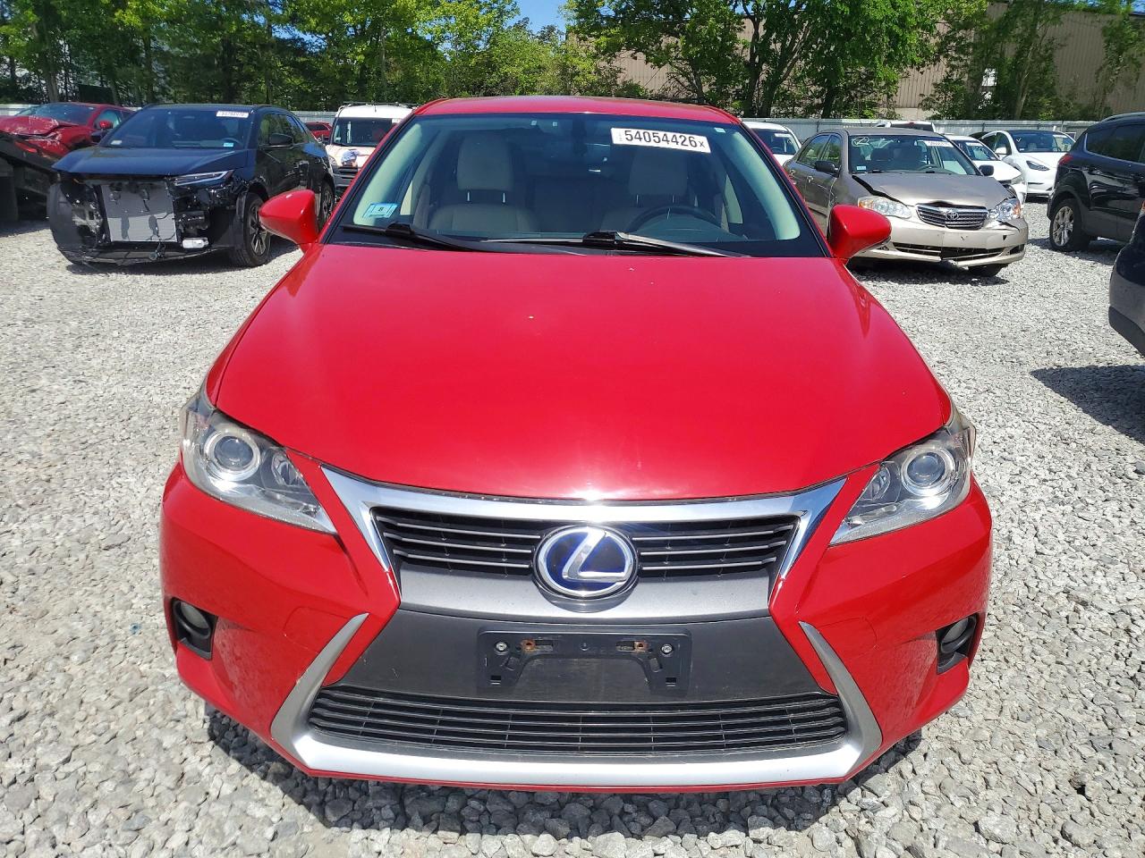 2014 Lexus Ct 200 Red vin: JTHKD5BH7E2191004