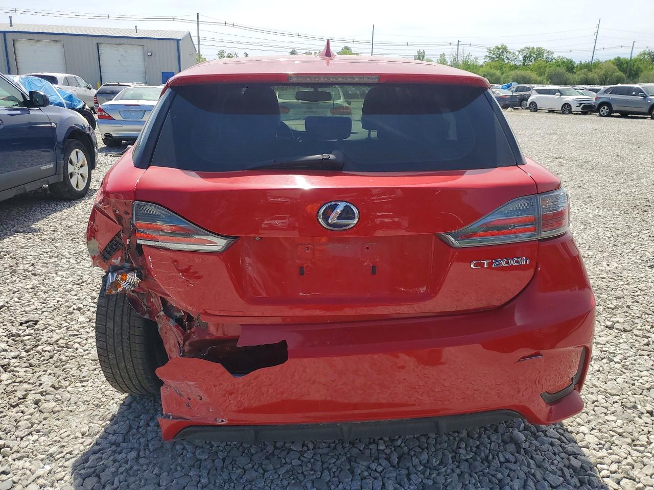 2014 Lexus Ct 200 Red vin: JTHKD5BH7E2191004