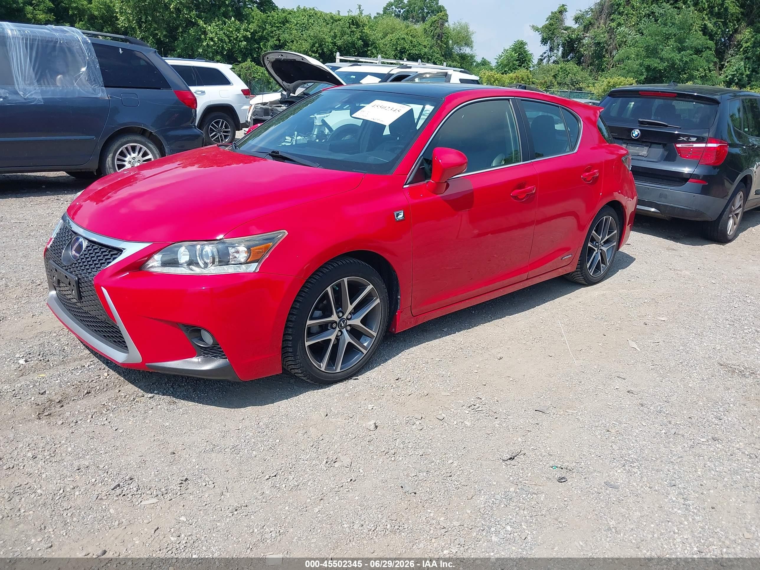 2014 Lexus Ct 200h   Red vin: JTHKD5BH7E2194758