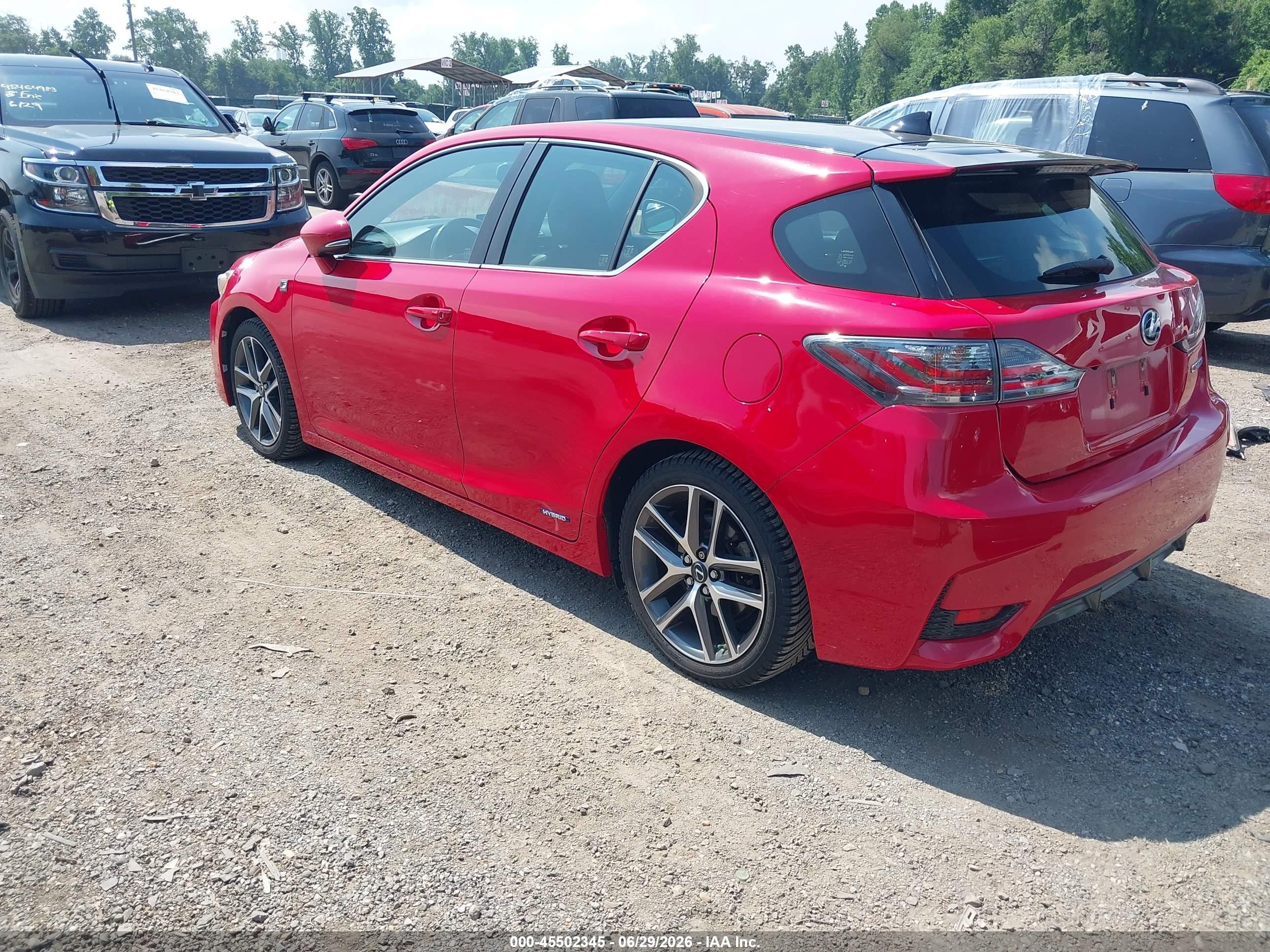 2014 Lexus Ct 200h   Red vin: JTHKD5BH7E2194758
