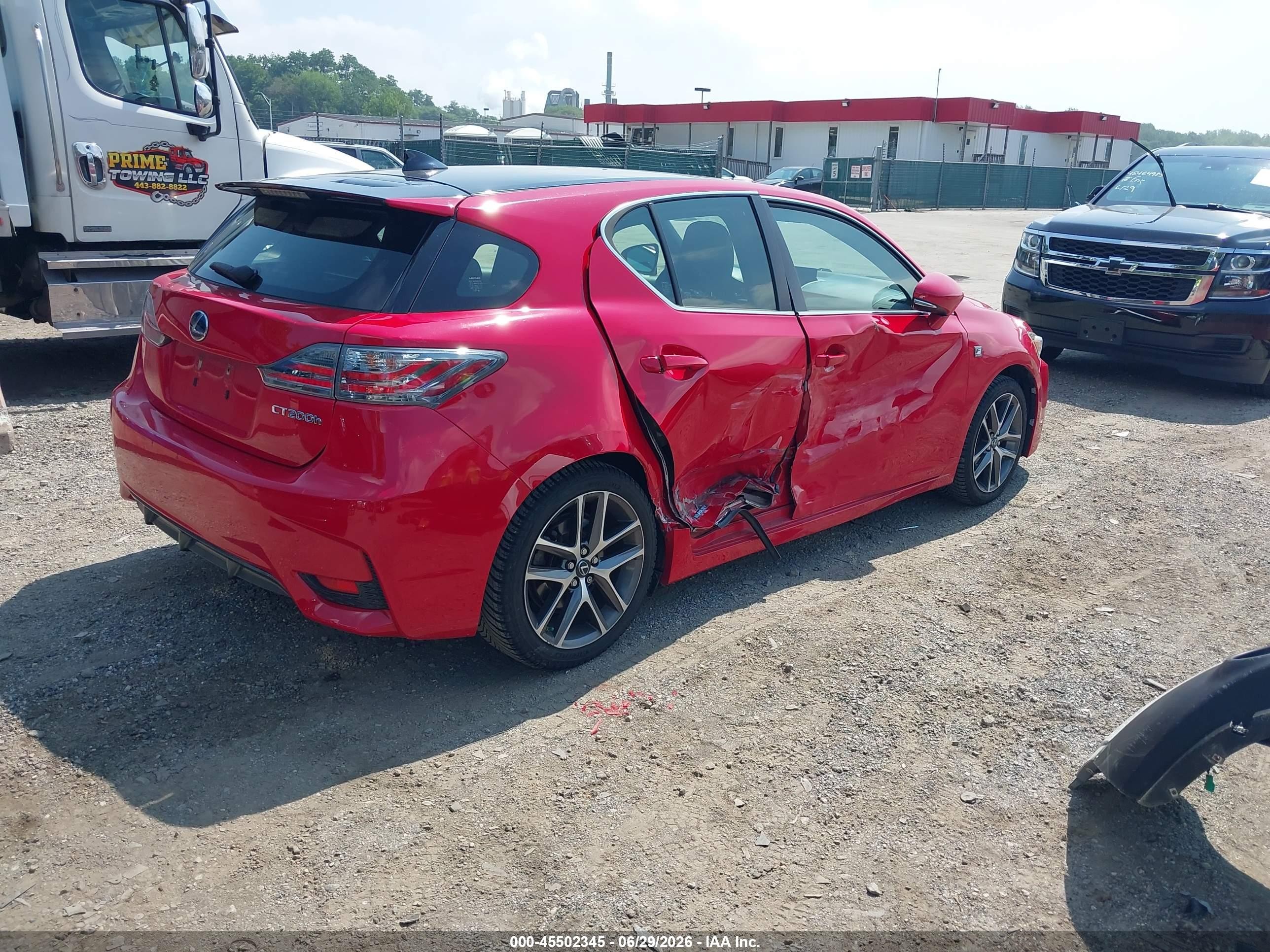 2014 Lexus Ct 200h   Red vin: JTHKD5BH7E2194758