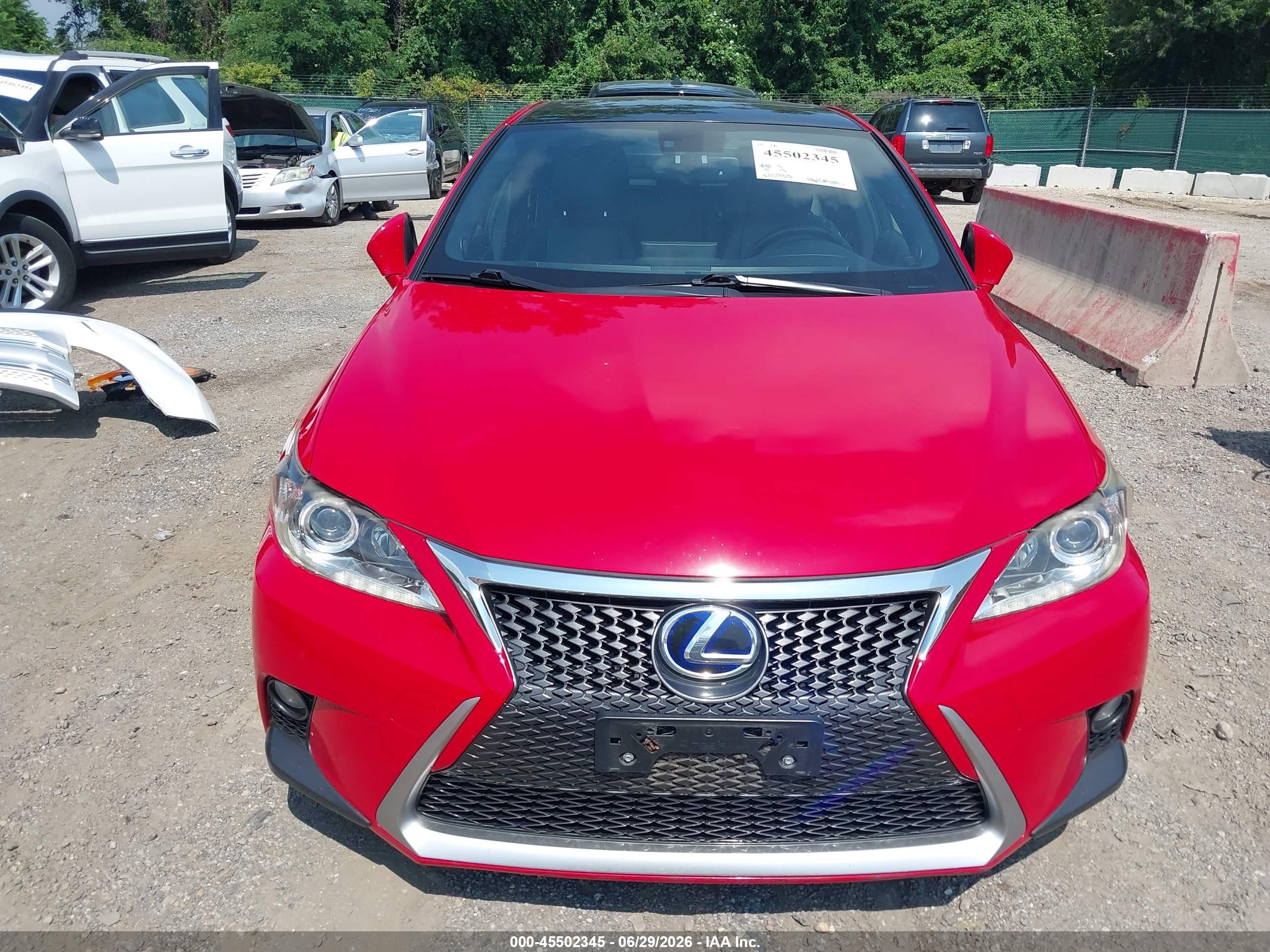 2014 Lexus Ct 200h   Red vin: JTHKD5BH7E2194758