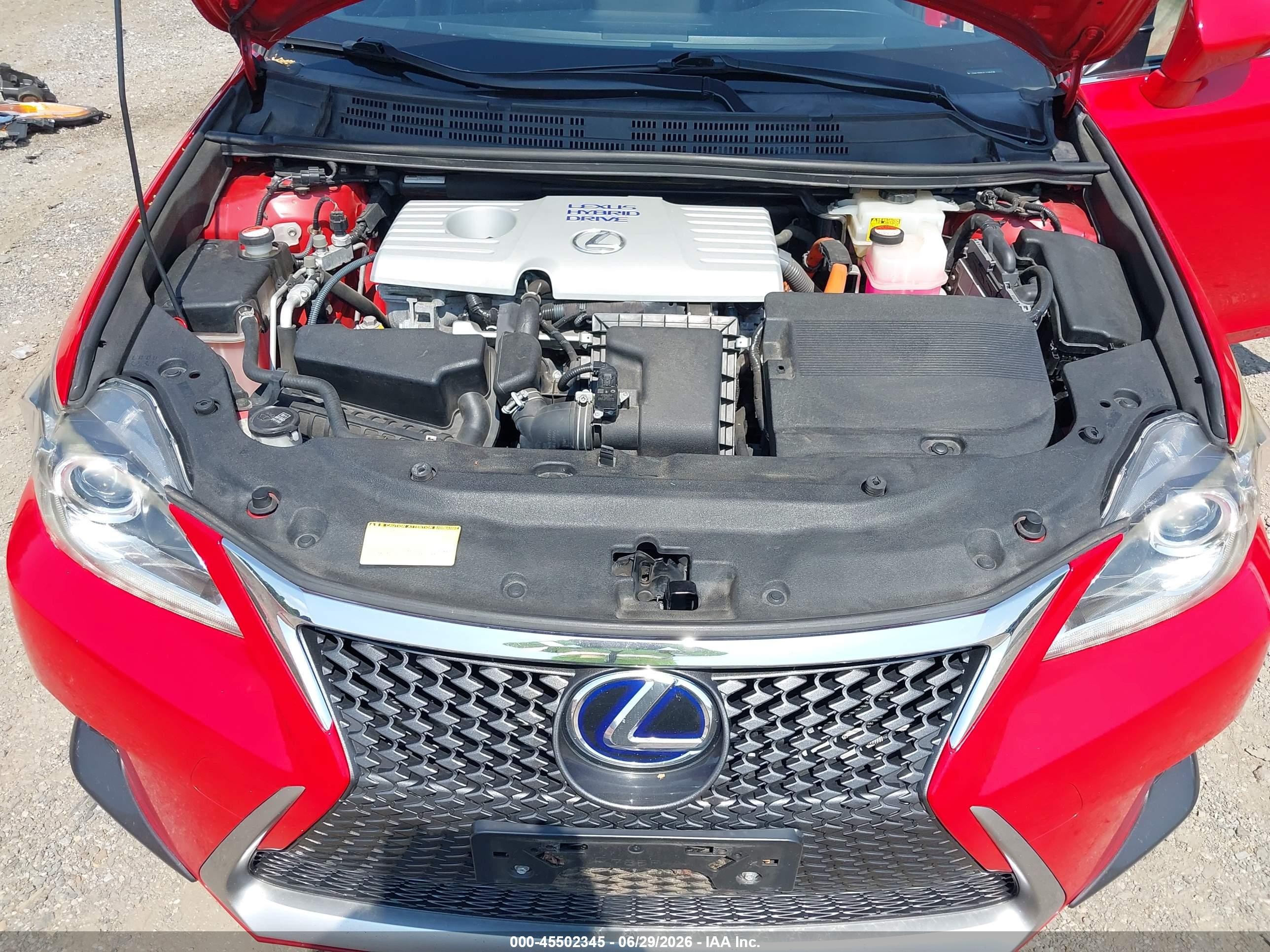 2014 Lexus Ct 200h   Red vin: JTHKD5BH7E2194758