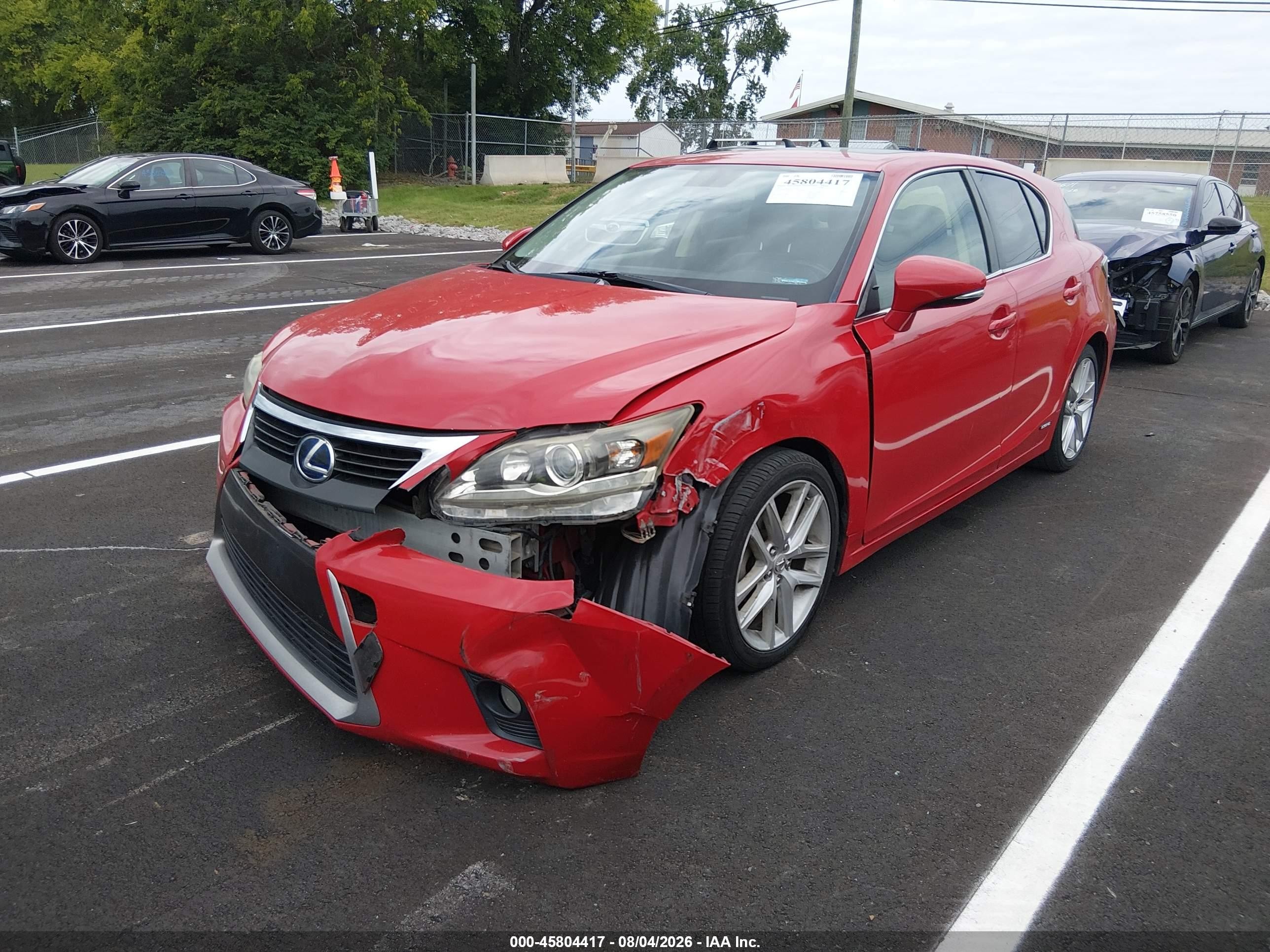 2014 Lexus Ct 200h Red vin: JTHKD5BH7E2197904