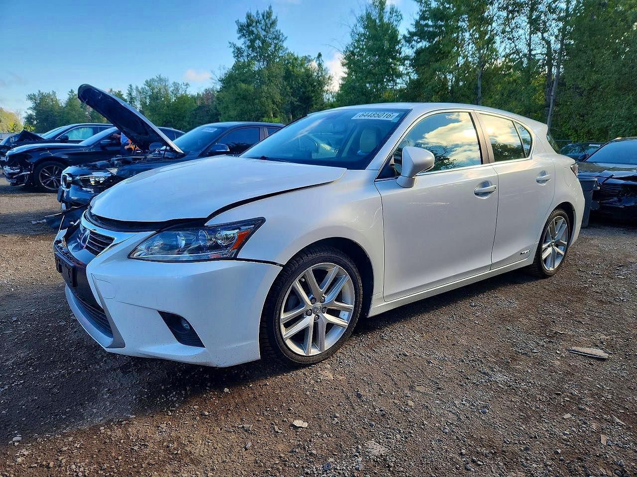 2014 Lexus Ct 200 White vin: JTHKD5BH7E2200185