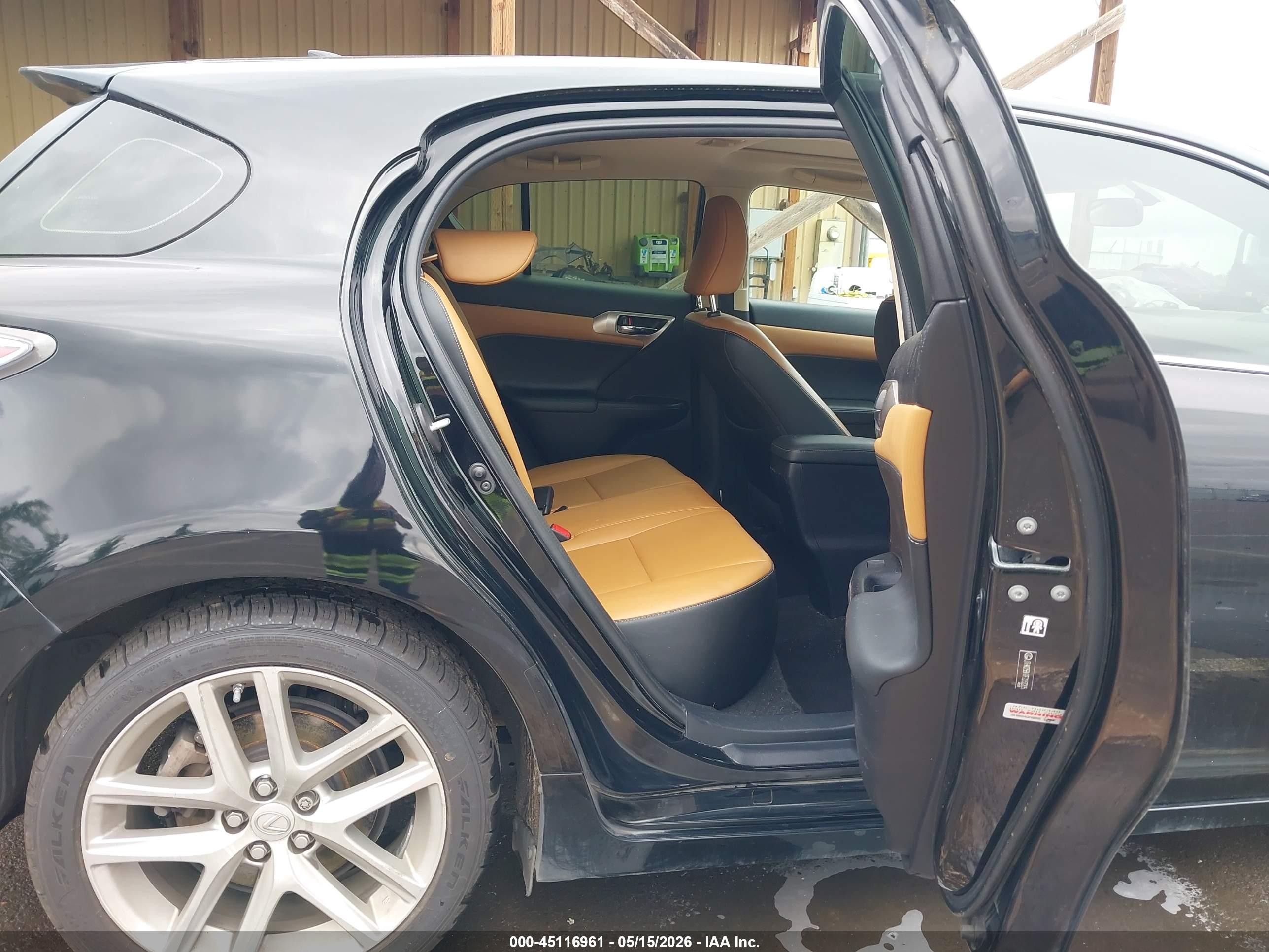2015 Lexus Ct 200h Black vin: JTHKD5BH7F2233205