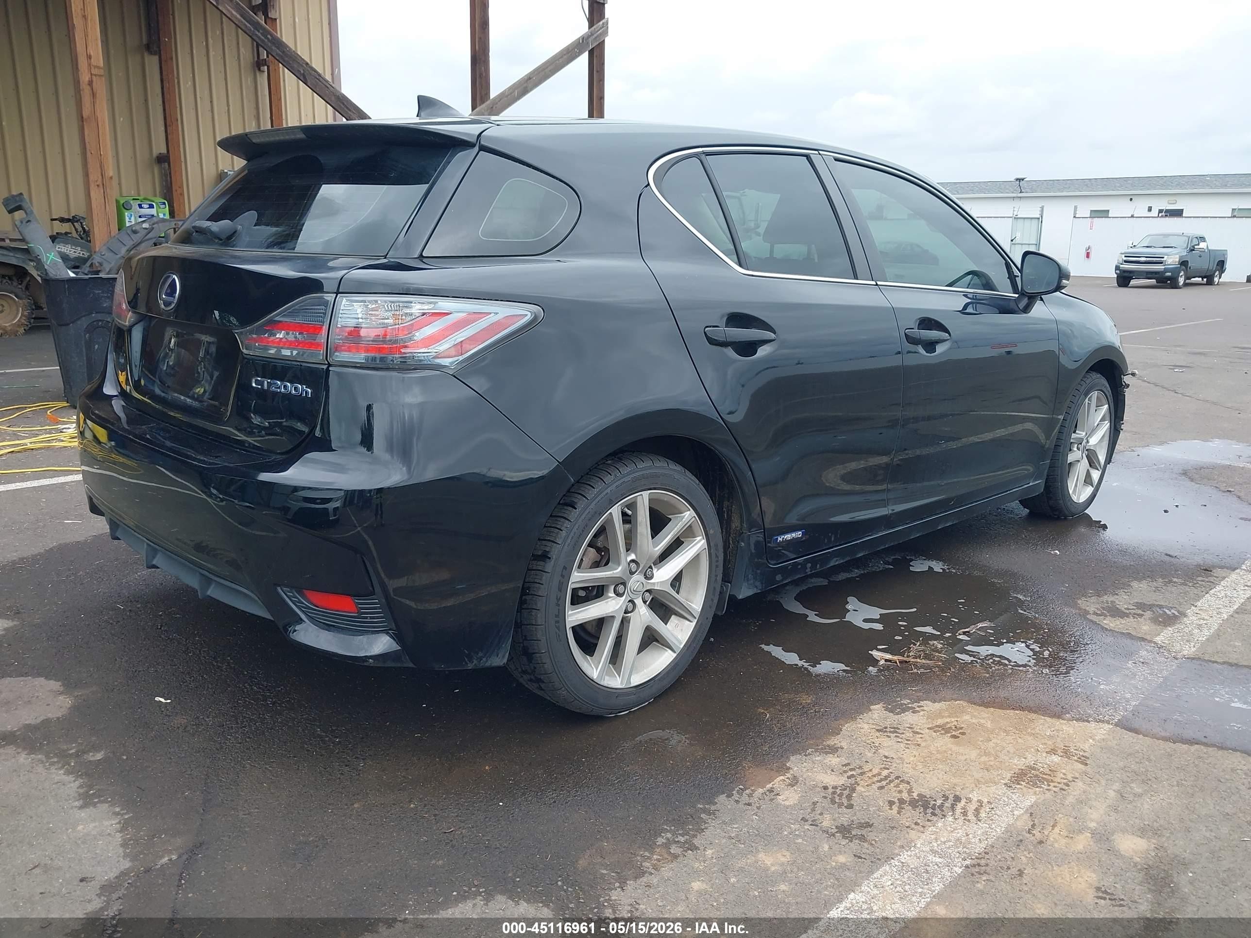 2015 Lexus Ct 200h Black vin: JTHKD5BH7F2233205