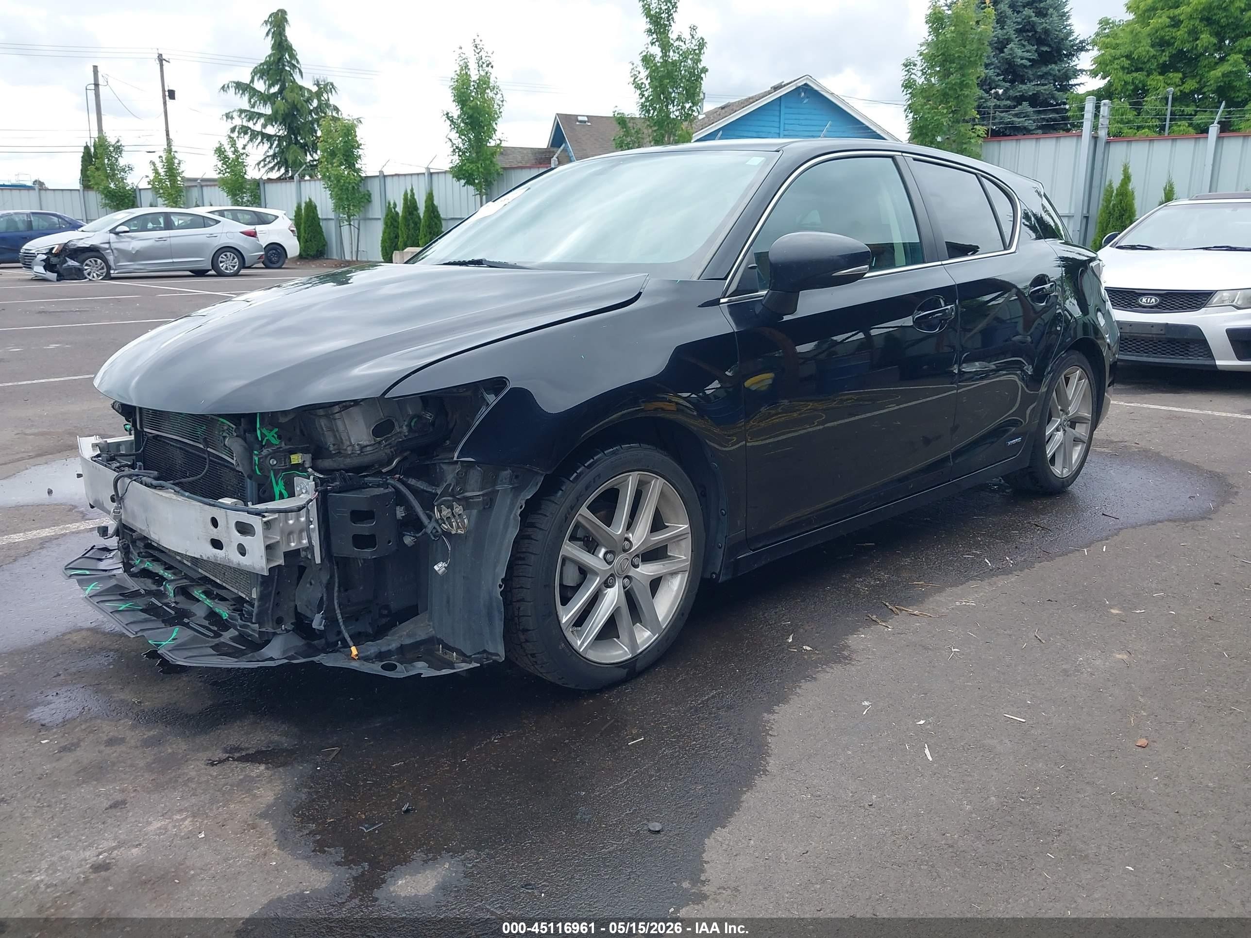 2015 Lexus Ct 200h Black vin: JTHKD5BH7F2233205