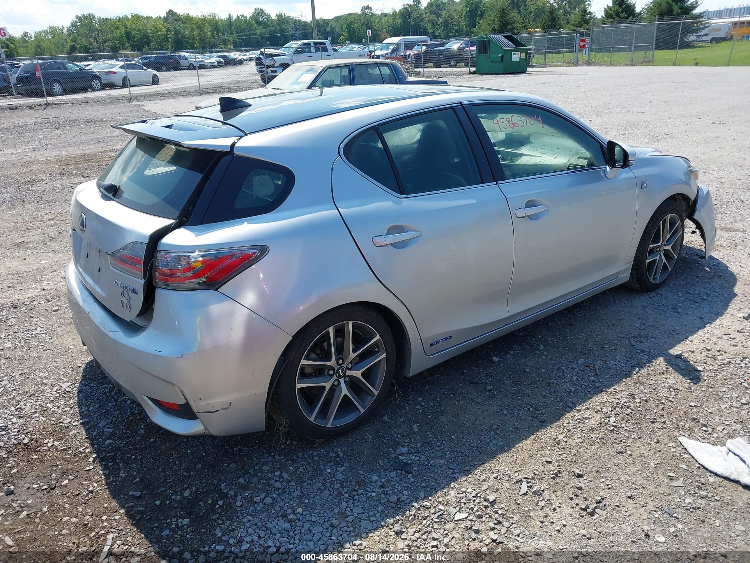 2015 Lexus Ct 200h   Silver vin: JTHKD5BH7F2234922
