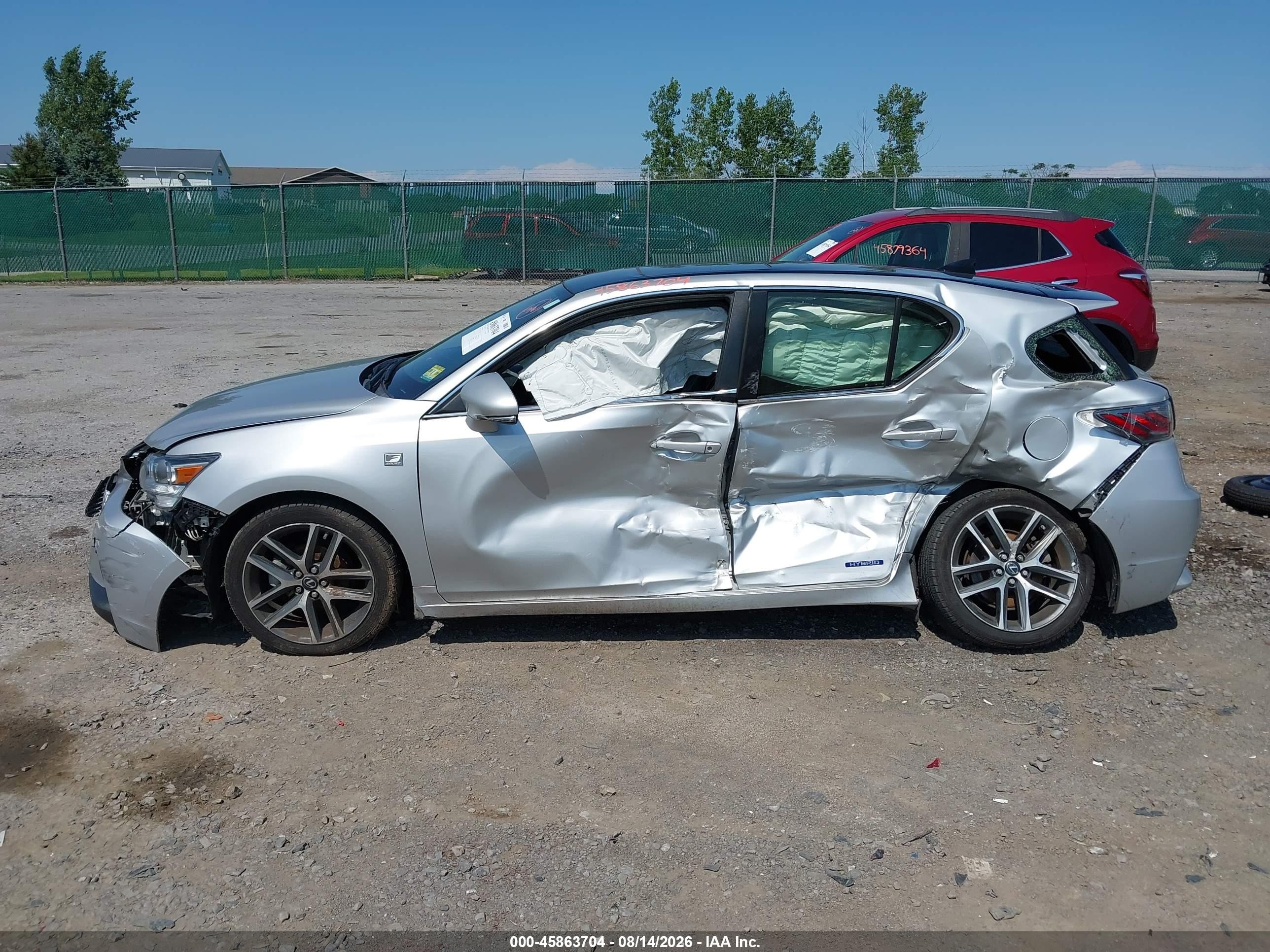 2015 Lexus Ct 200h   Silver vin: JTHKD5BH7F2234922