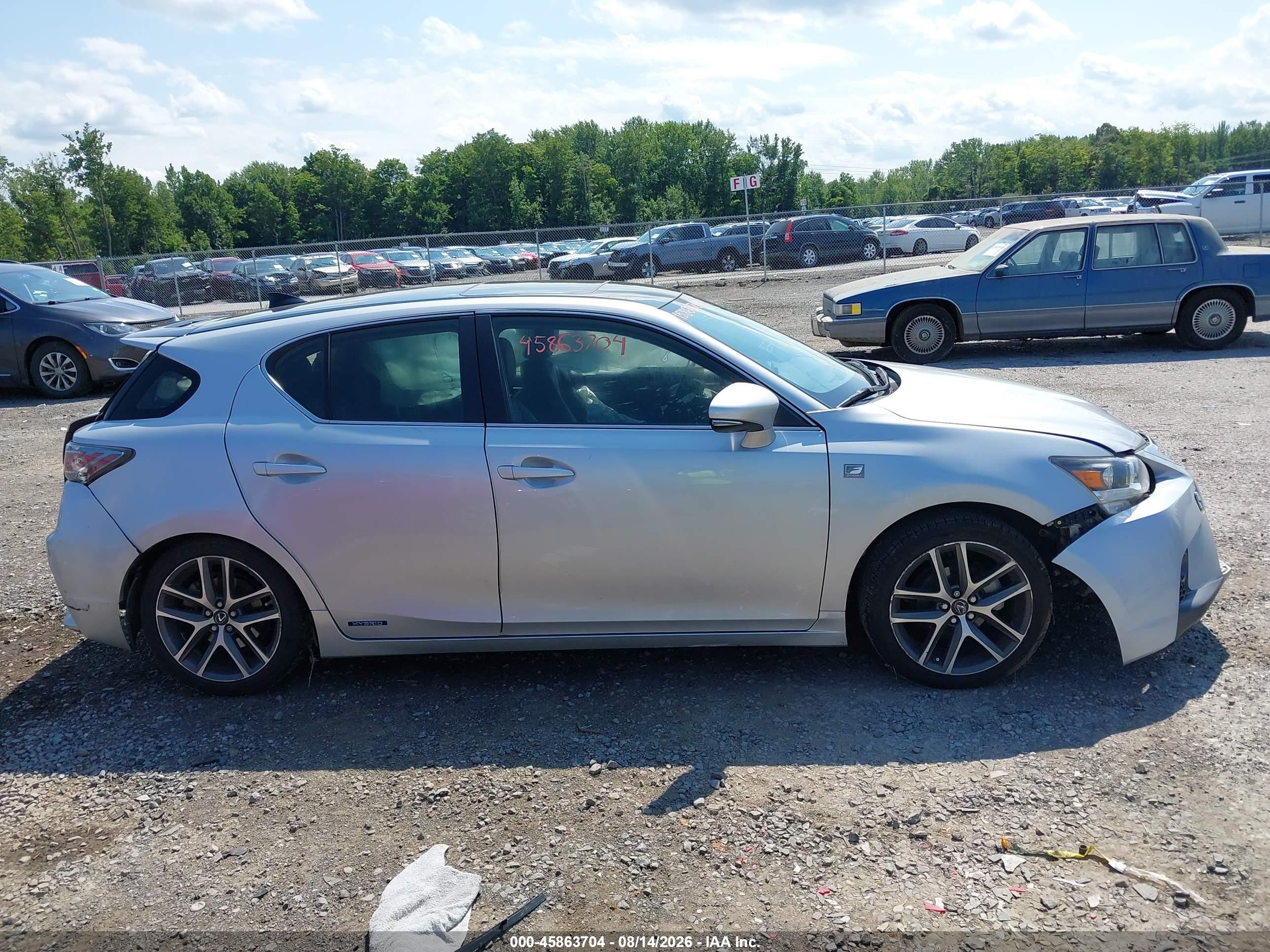 2015 Lexus Ct 200h   Silver vin: JTHKD5BH7F2234922