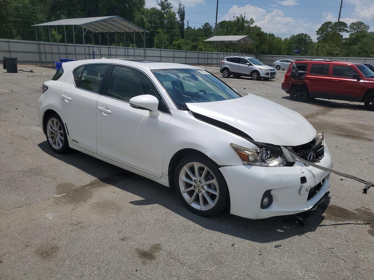 2012 Lexus Ct 200 White vin: JTHKD5BH8C2082712