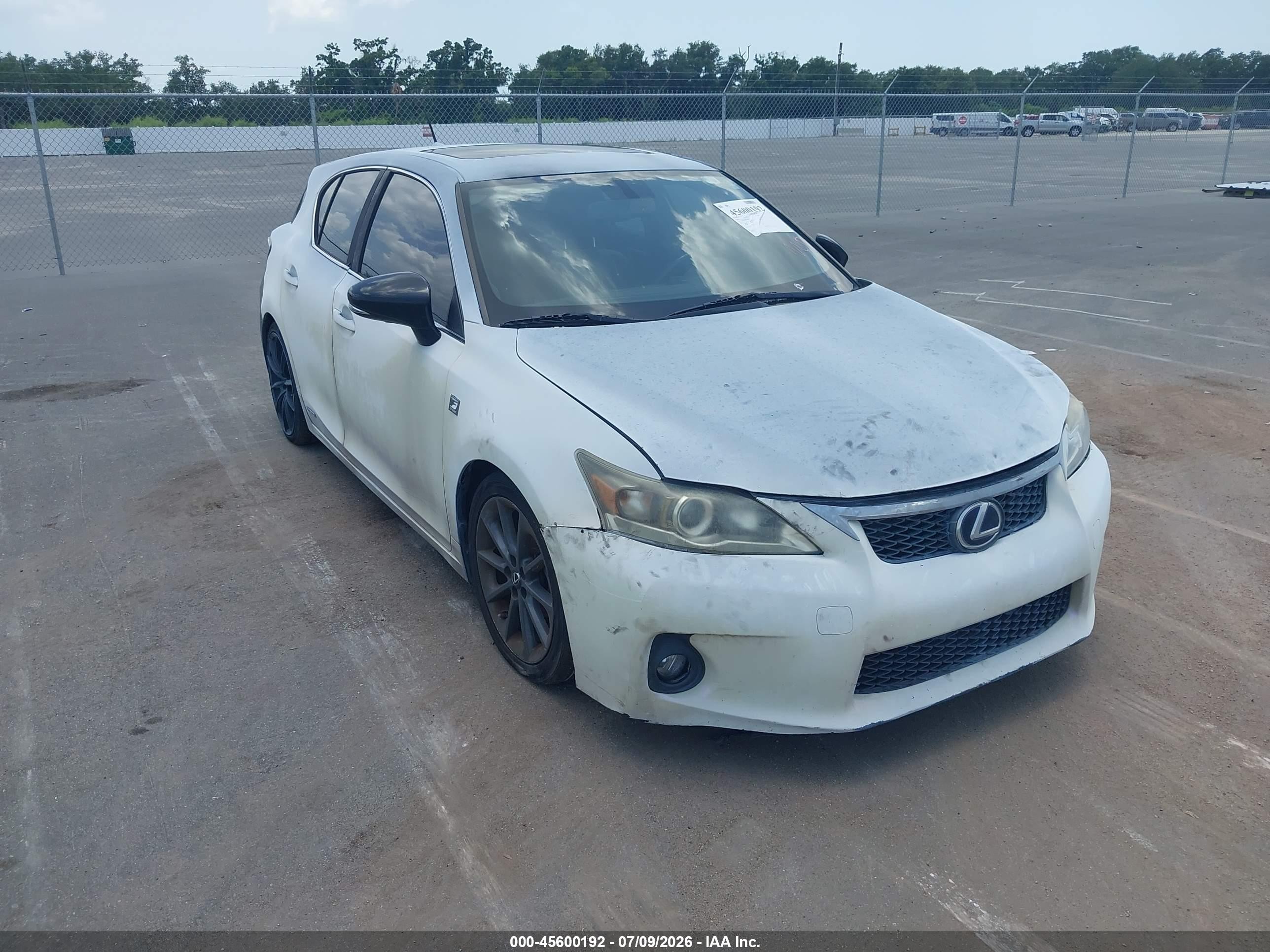2012 Lexus Ct 200h Premium Белый vin: JTHKD5BH8C2098344