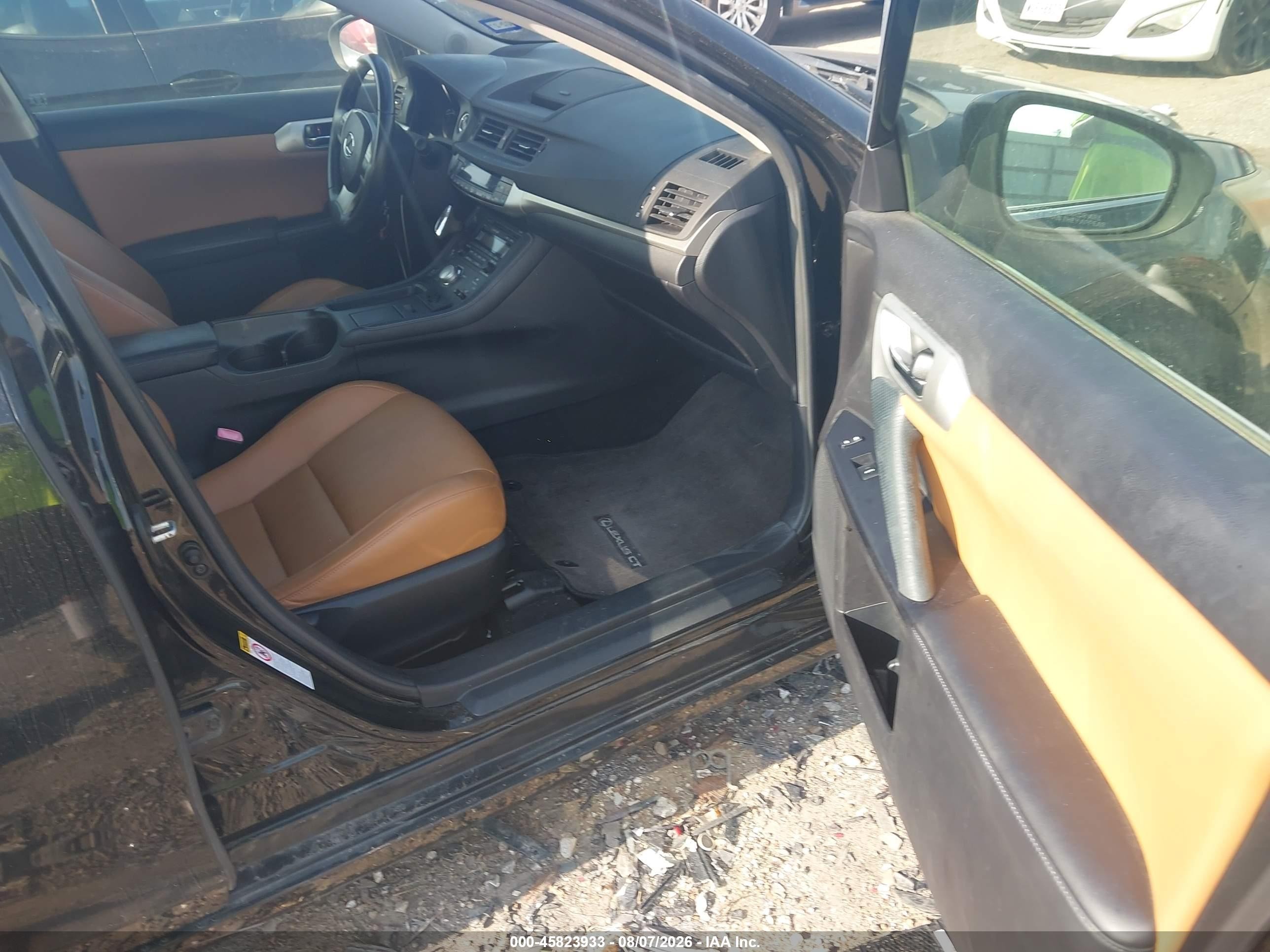 2012 Lexus Ct 200h Premium Black vin: JTHKD5BH8C2102392