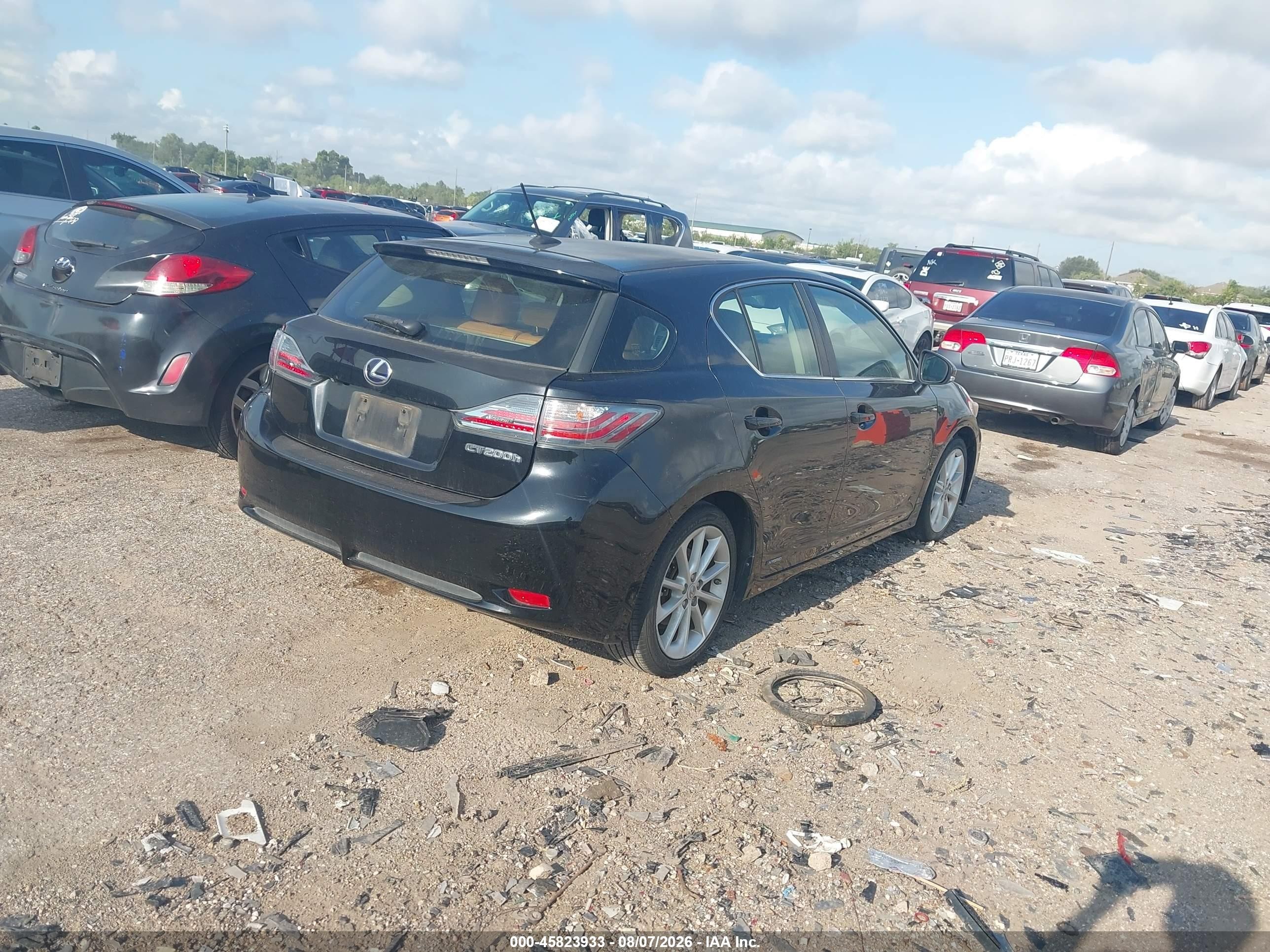 2012 Lexus Ct 200h Premium Black vin: JTHKD5BH8C2102392