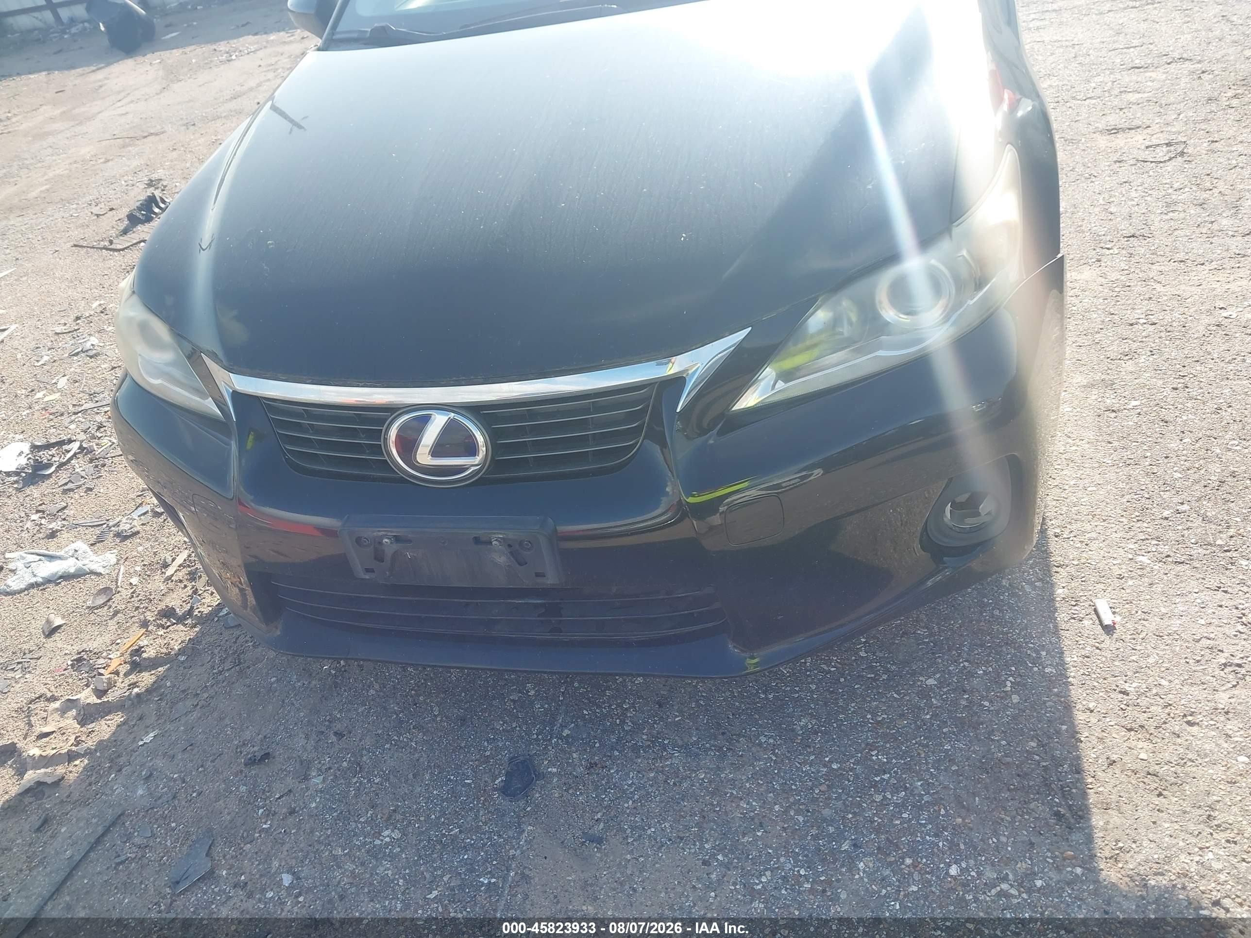2012 Lexus Ct 200h Premium Black vin: JTHKD5BH8C2102392
