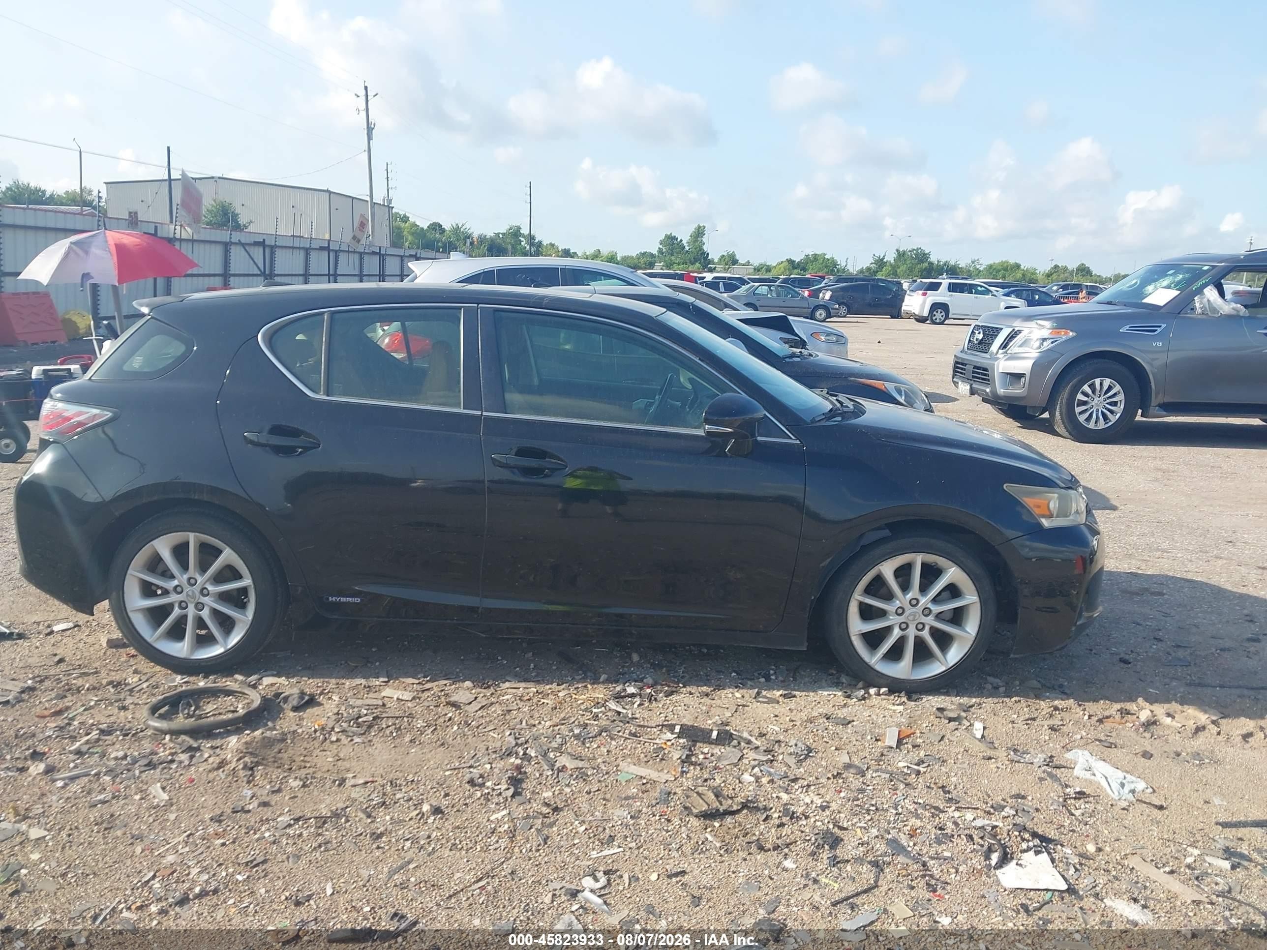 2012 Lexus Ct 200h Premium Black vin: JTHKD5BH8C2102392