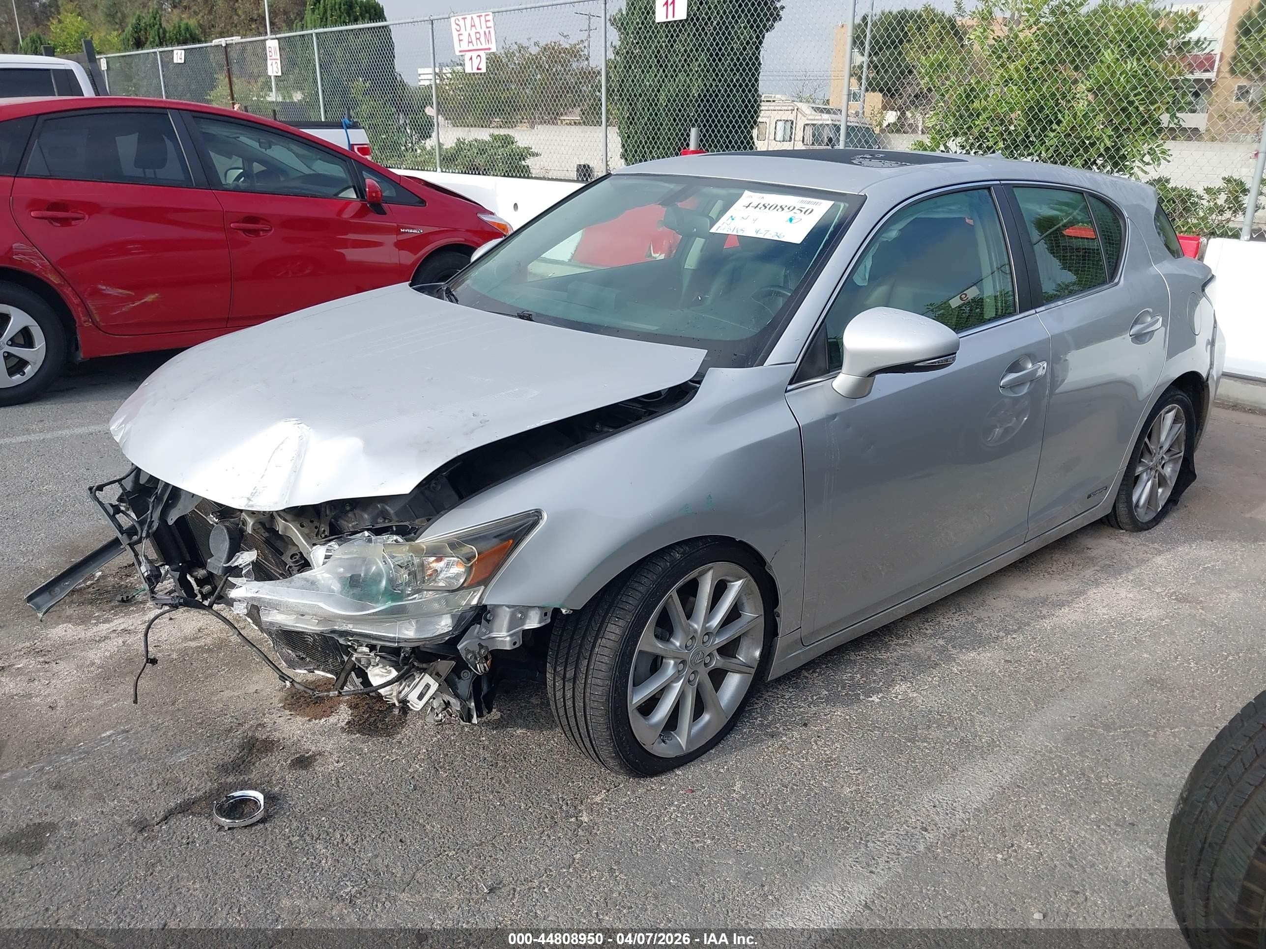 2012 Lexus Ct 200h Premium Silver vin: JTHKD5BH8C2108161