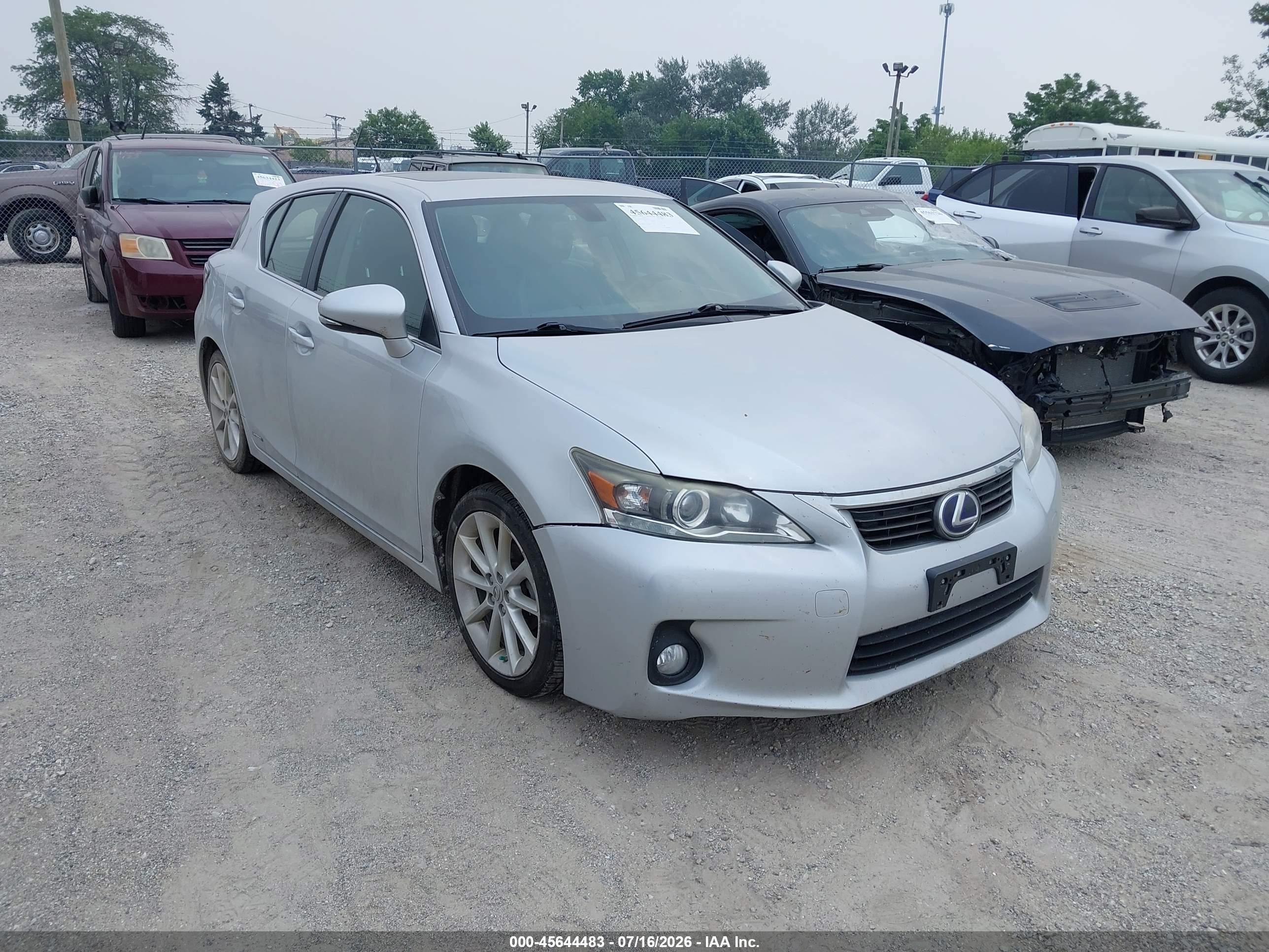2012 Lexus Ct 200h Premium Silver vin: JTHKD5BH8C2116535