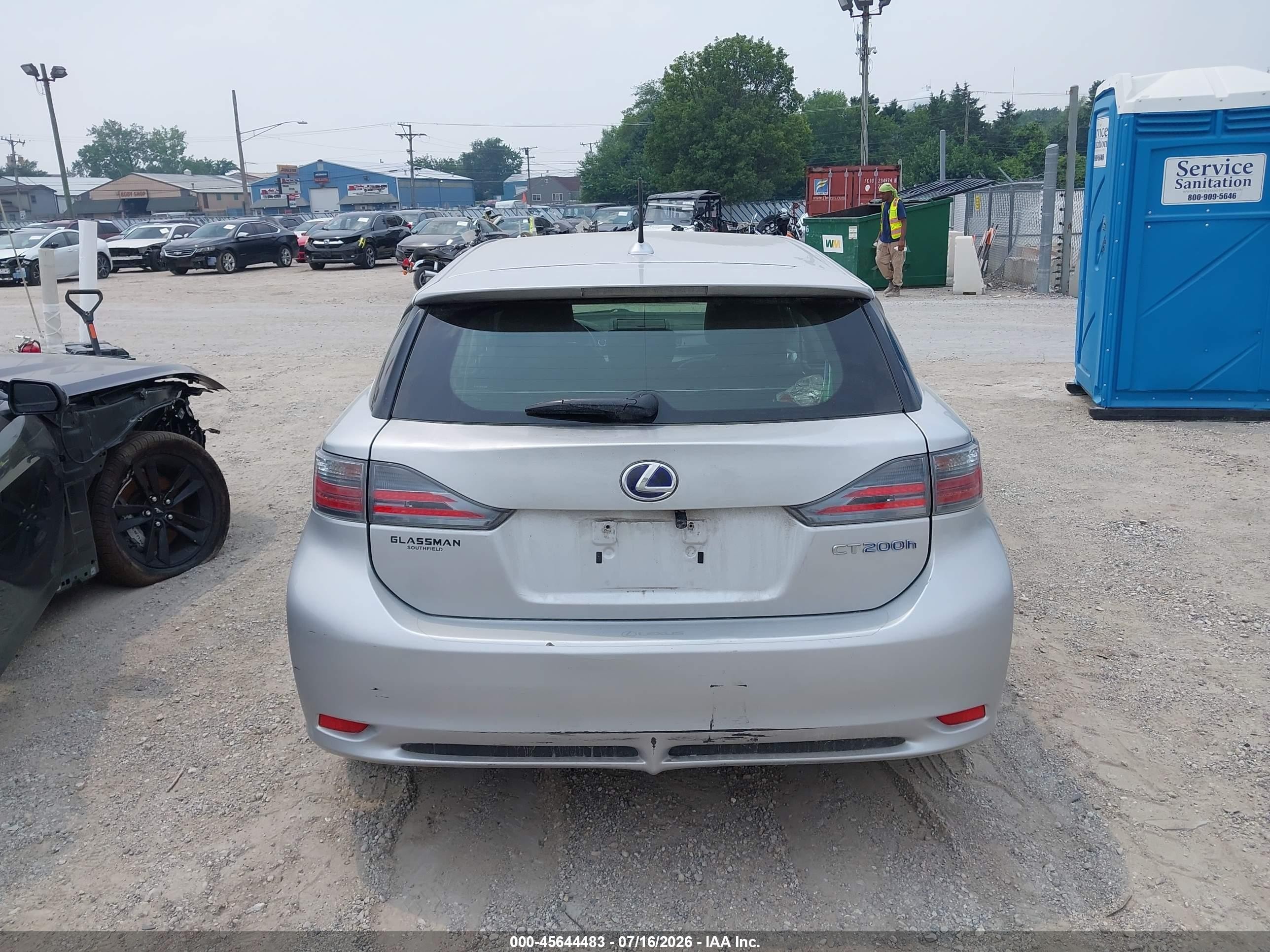 2012 Lexus Ct 200h Premium Silver vin: JTHKD5BH8C2116535