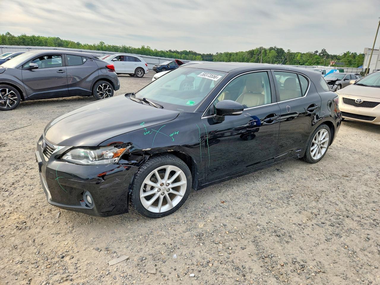 2013 Lexus Ct 200 Black vin: JTHKD5BH8D2131828